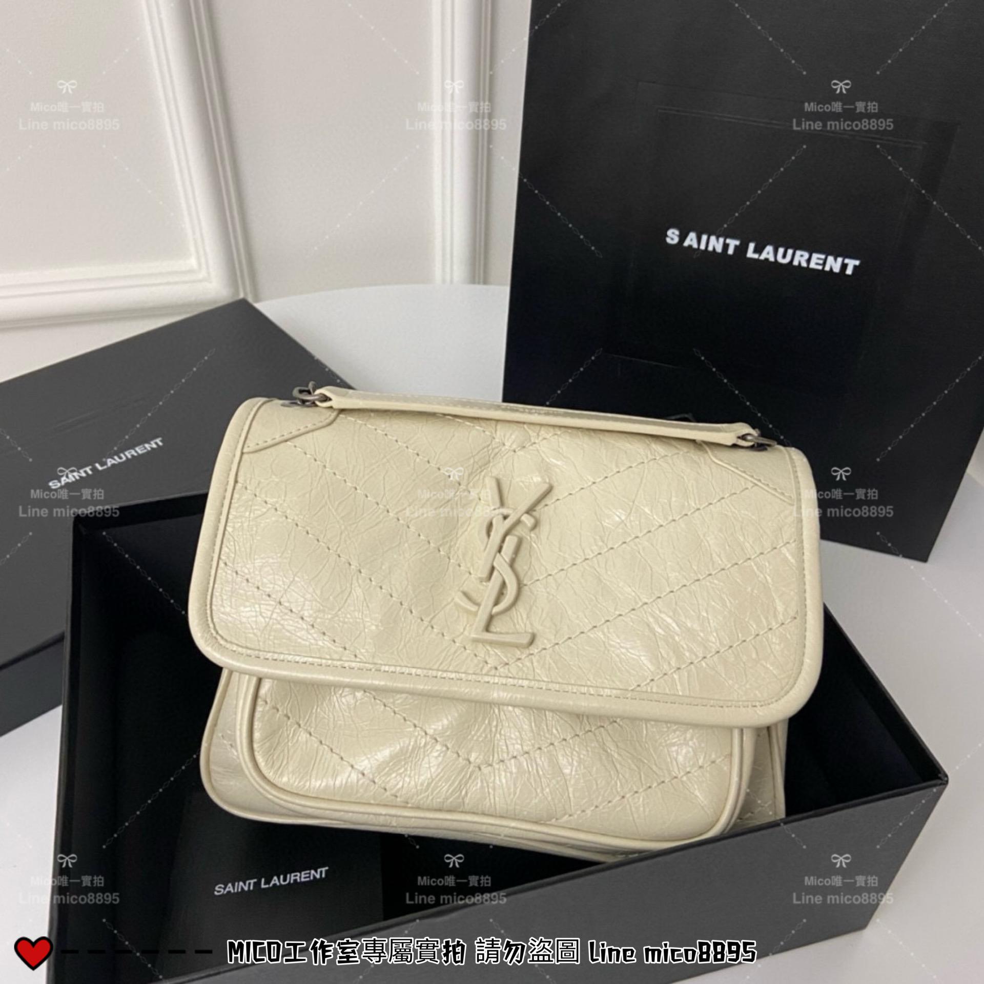 YSL 聖羅蘭 SLP 奶油白 經典Niki baby 22cm