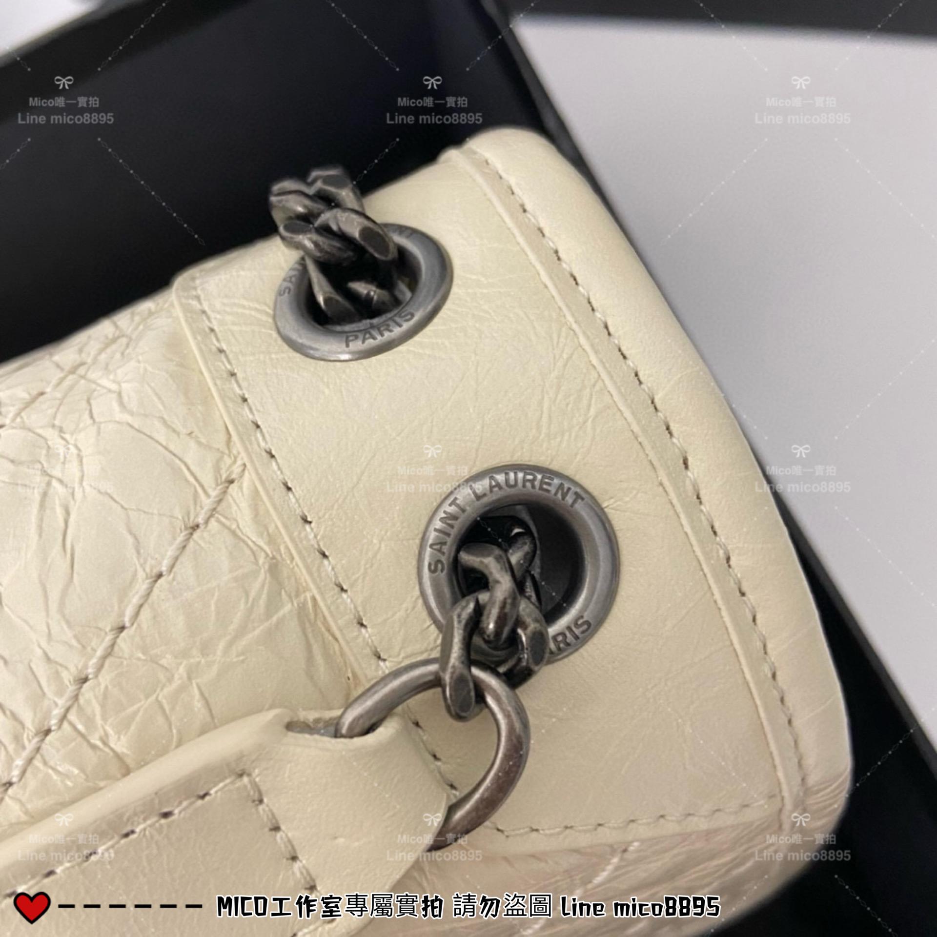 YSL 聖羅蘭 SLP 奶油白 經典Niki baby 22cm