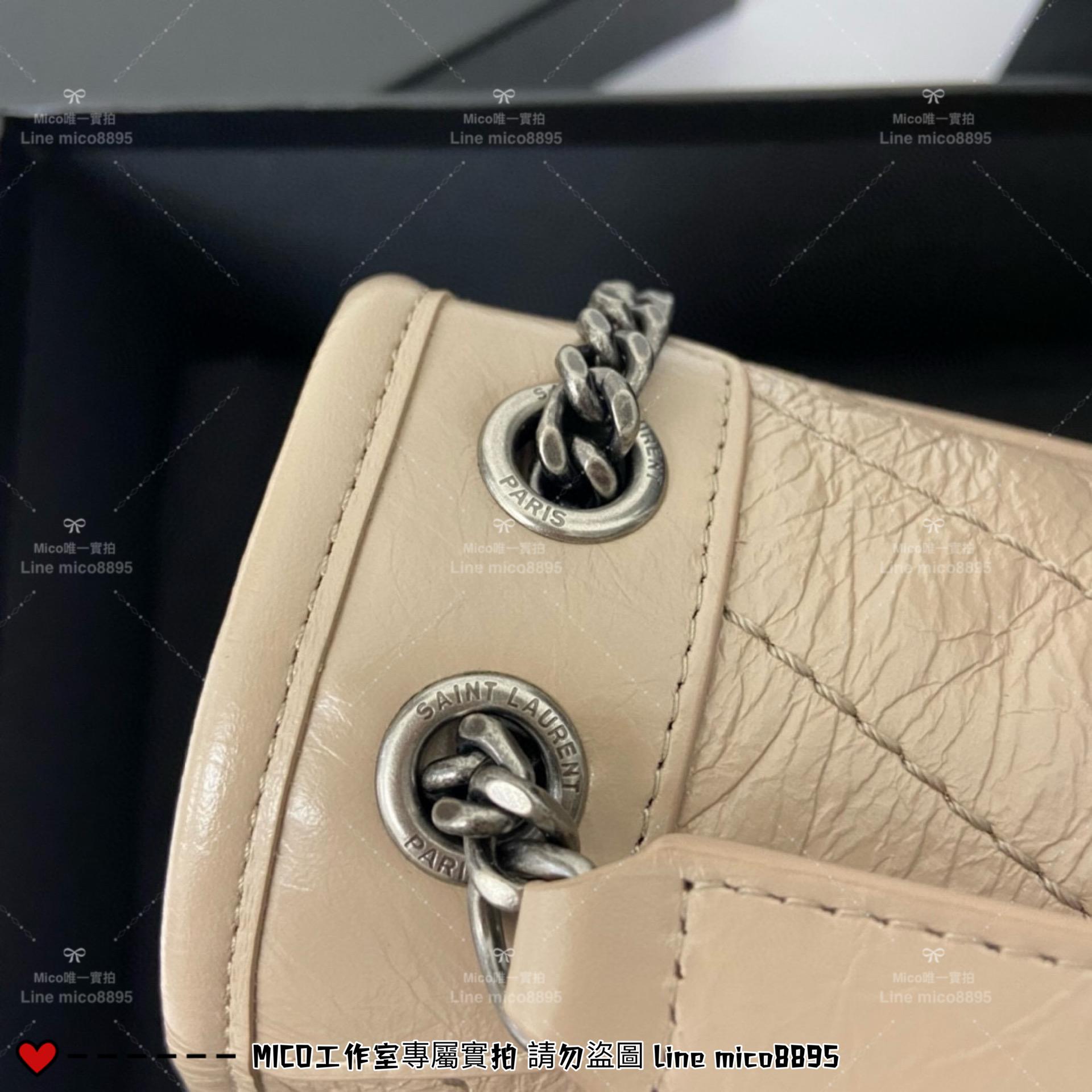 YSL 聖羅蘭 SLP 杏色 經典Niki baby 22cm