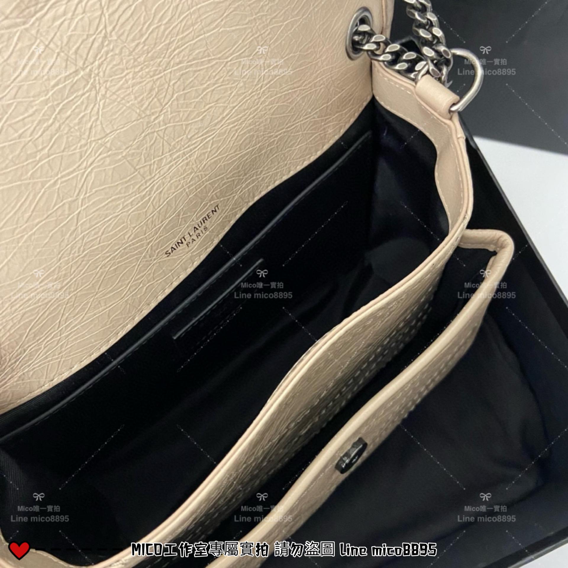 YSL 聖羅蘭 SLP 杏色 經典Niki baby 22cm