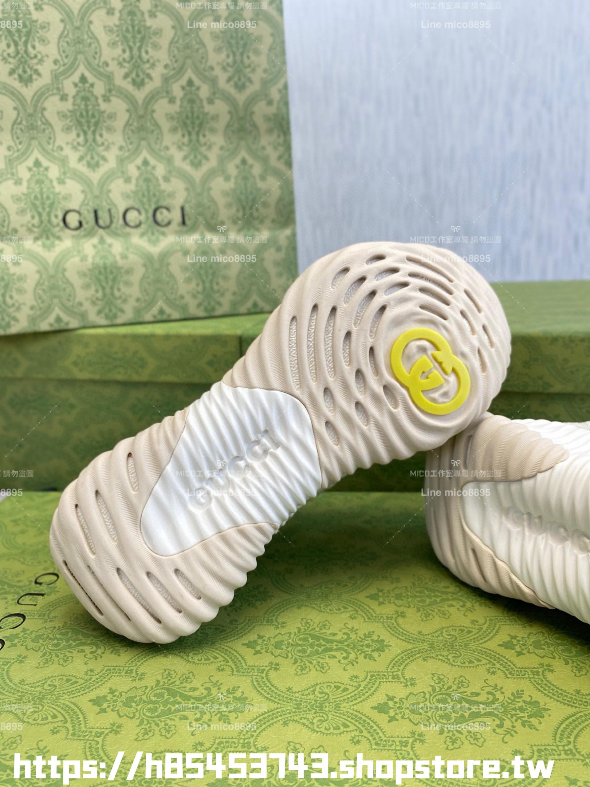 GUCCI 情侶款 Ripple系列 白色厚底波浪老爹鞋 35-44