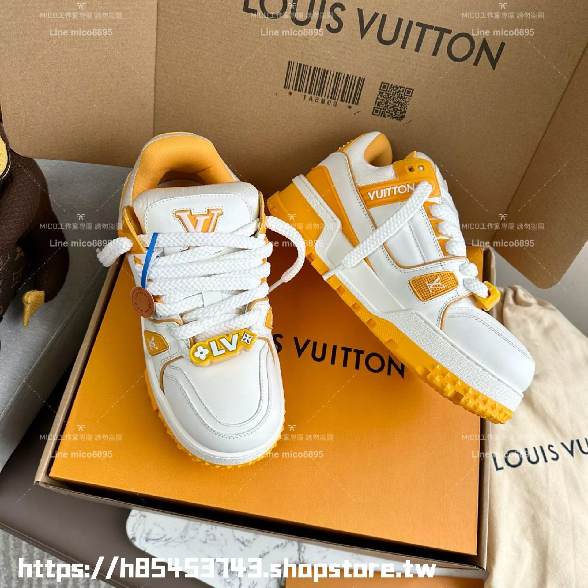 LV 情侶款 Trainer maxi系列 黃色款小胖丁 35-45