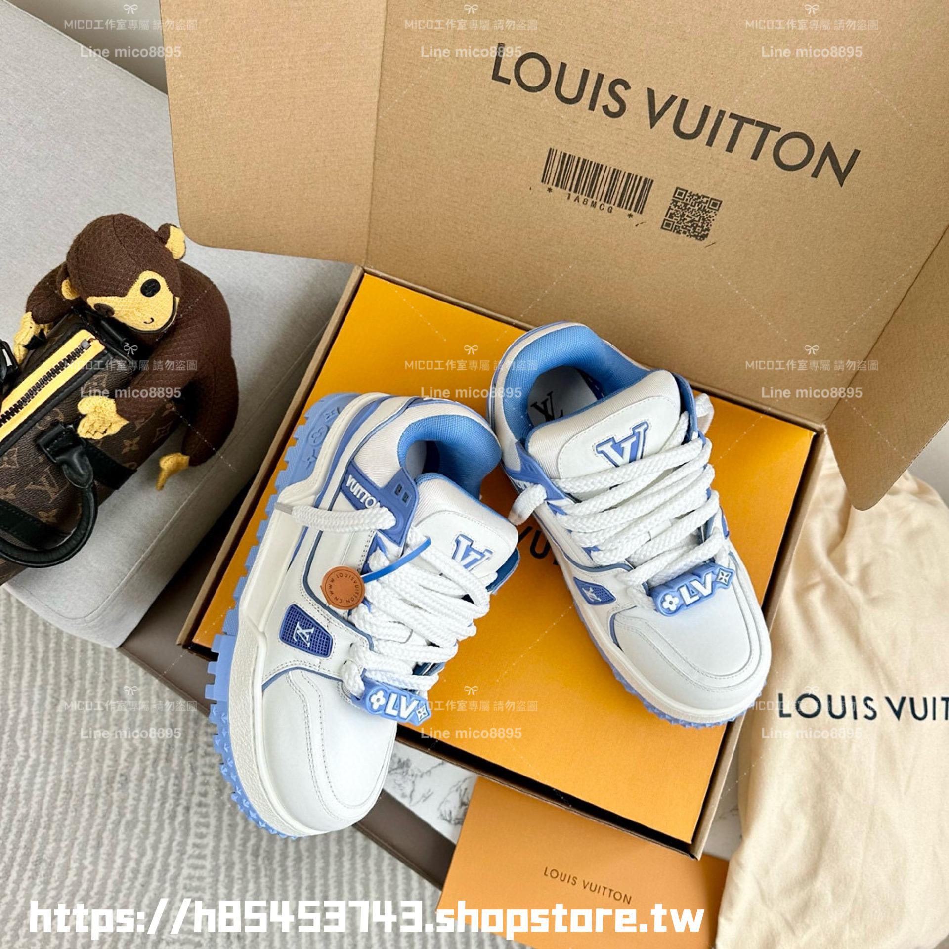 LV 情侶款 Trainer maxi系列 冰藍色小胖丁 35-45