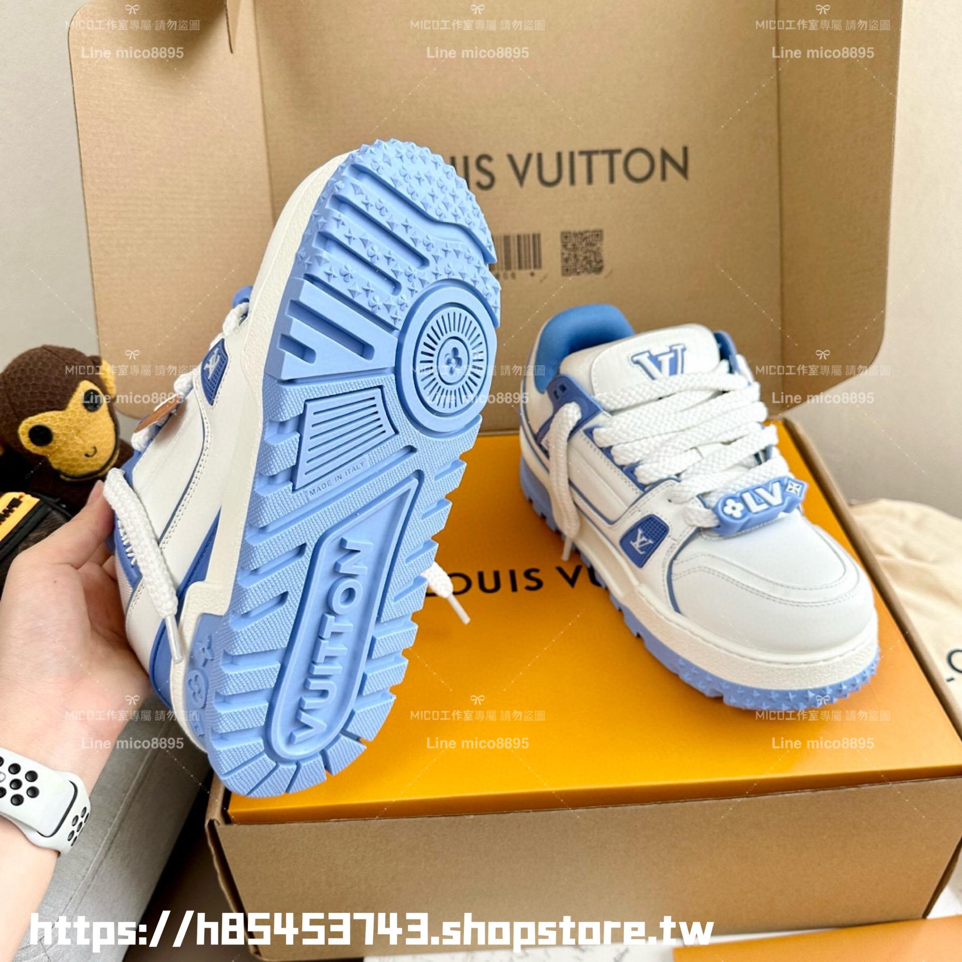 LV 情侶款 Trainer maxi系列 冰藍色小胖丁 35-45