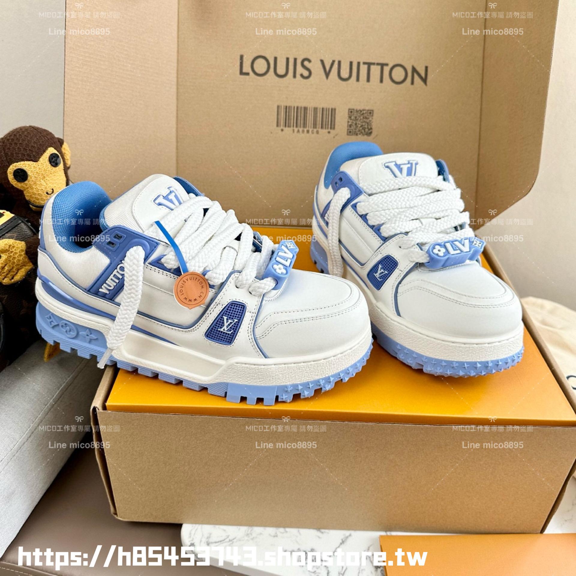 LV 情侶款 Trainer maxi系列 冰藍色小胖丁 35-45