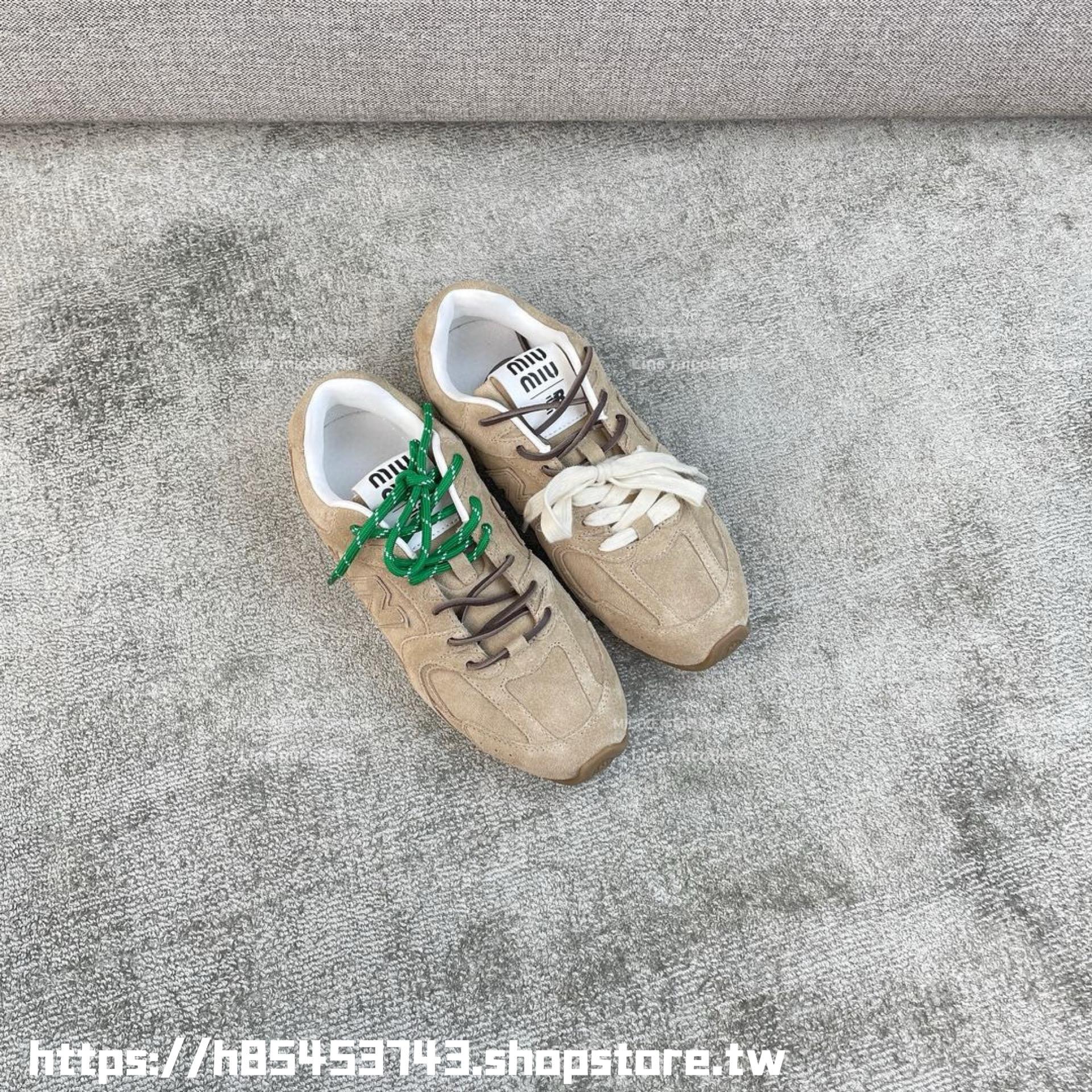 MiuMiu x NB 聯名款 沙色 530系列老爹鞋 美拉德風格復古運動鞋 35-39