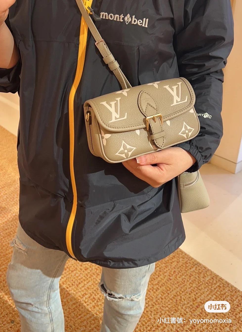 LV 路易威登 M83300灰色 NANO DIANE 手袋 迷你法棍包 19cm