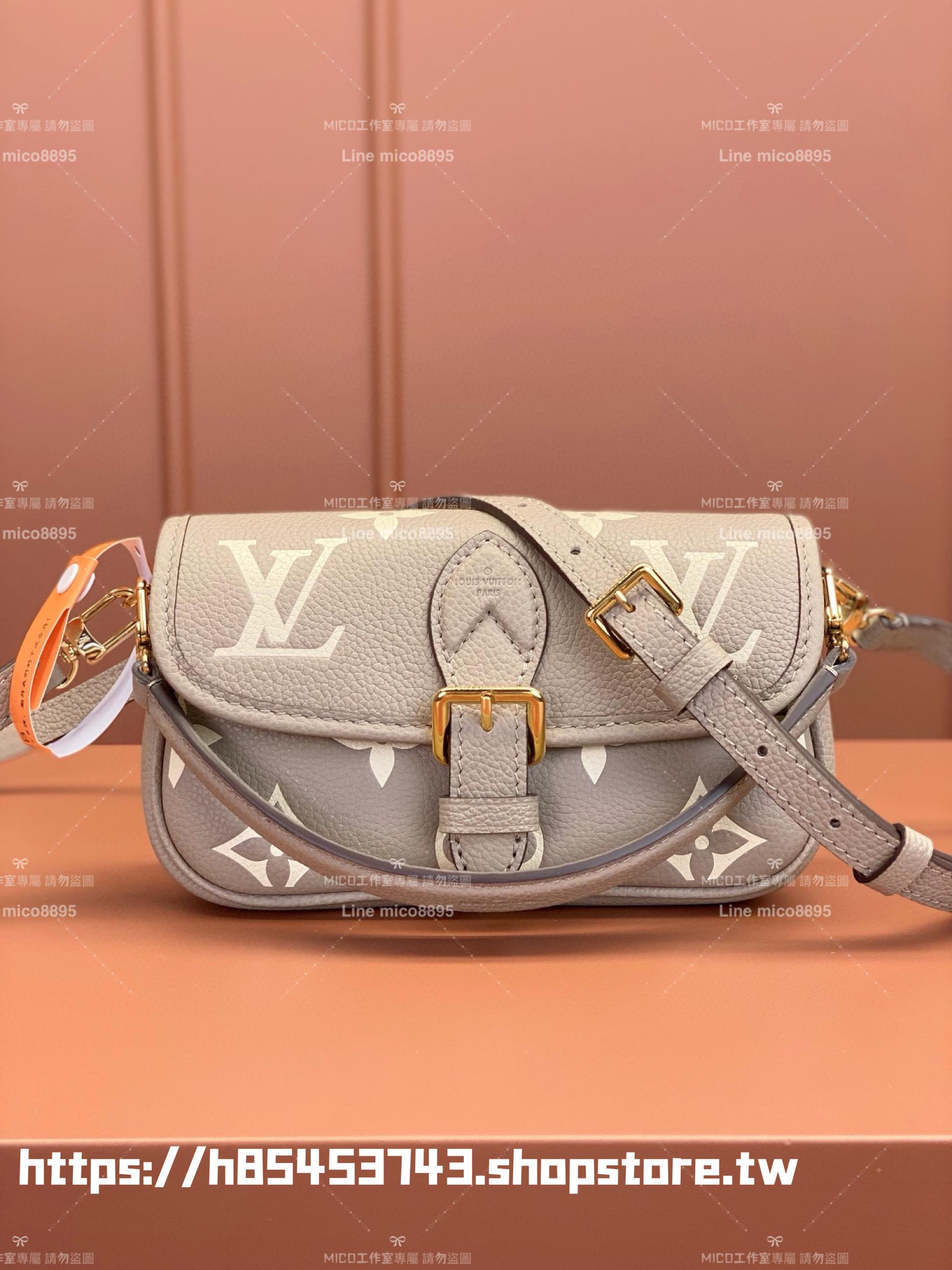 LV 路易威登 M83300灰色 NANO DIANE 手袋 迷你法棍包 19cm