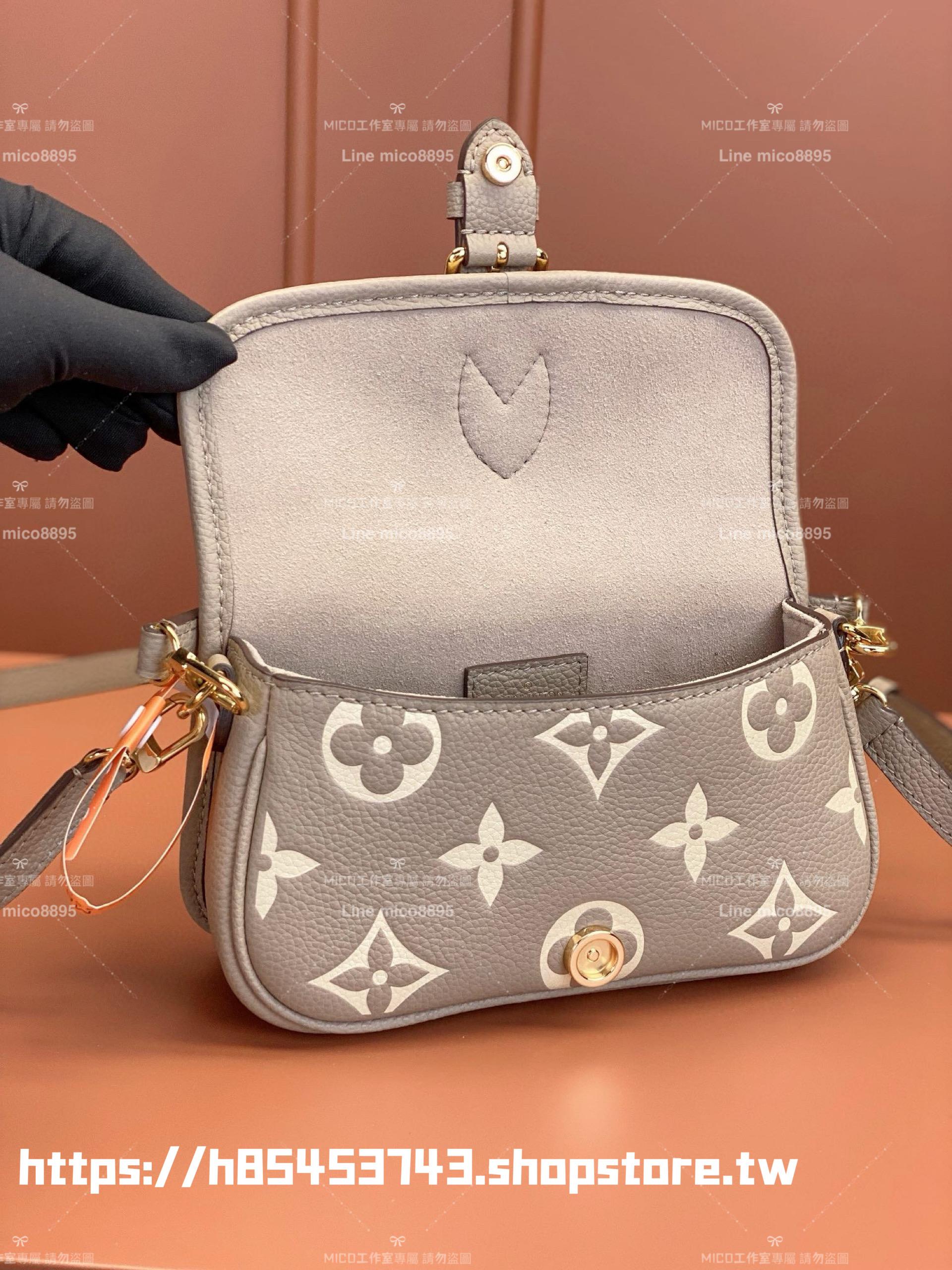 LV 路易威登 M83300灰色 NANO DIANE 手袋 迷你法棍包 19cm