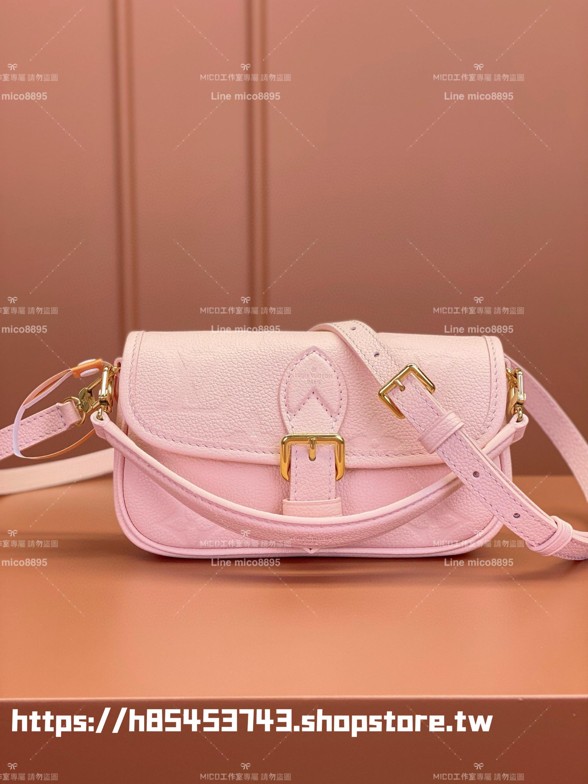 LV 路易威登 M83566粉色 NANO DIANE 手袋 迷你法棍包 19cm