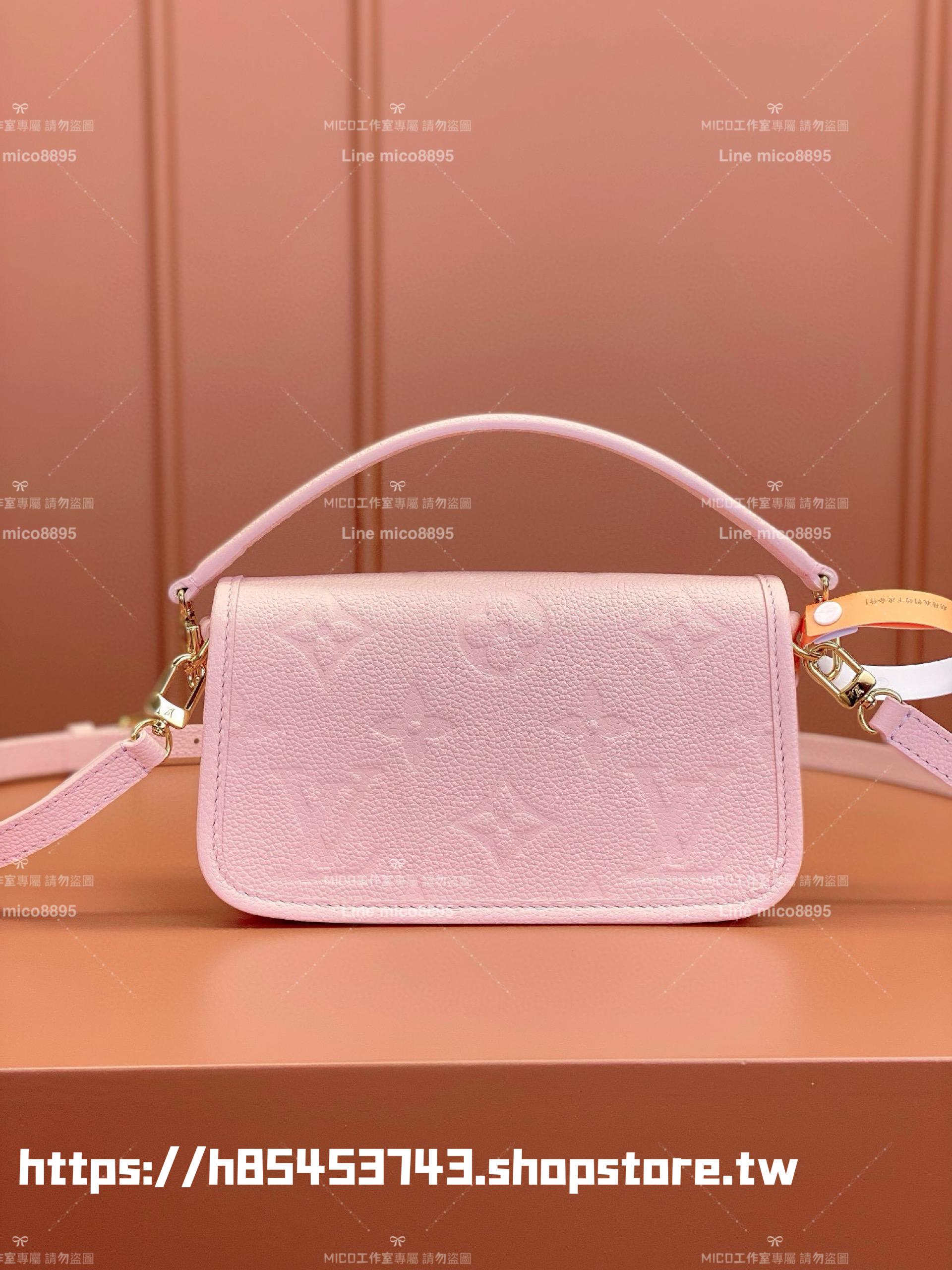 LV 路易威登 M83566粉色 NANO DIANE 手袋 迷你法棍包 19cm