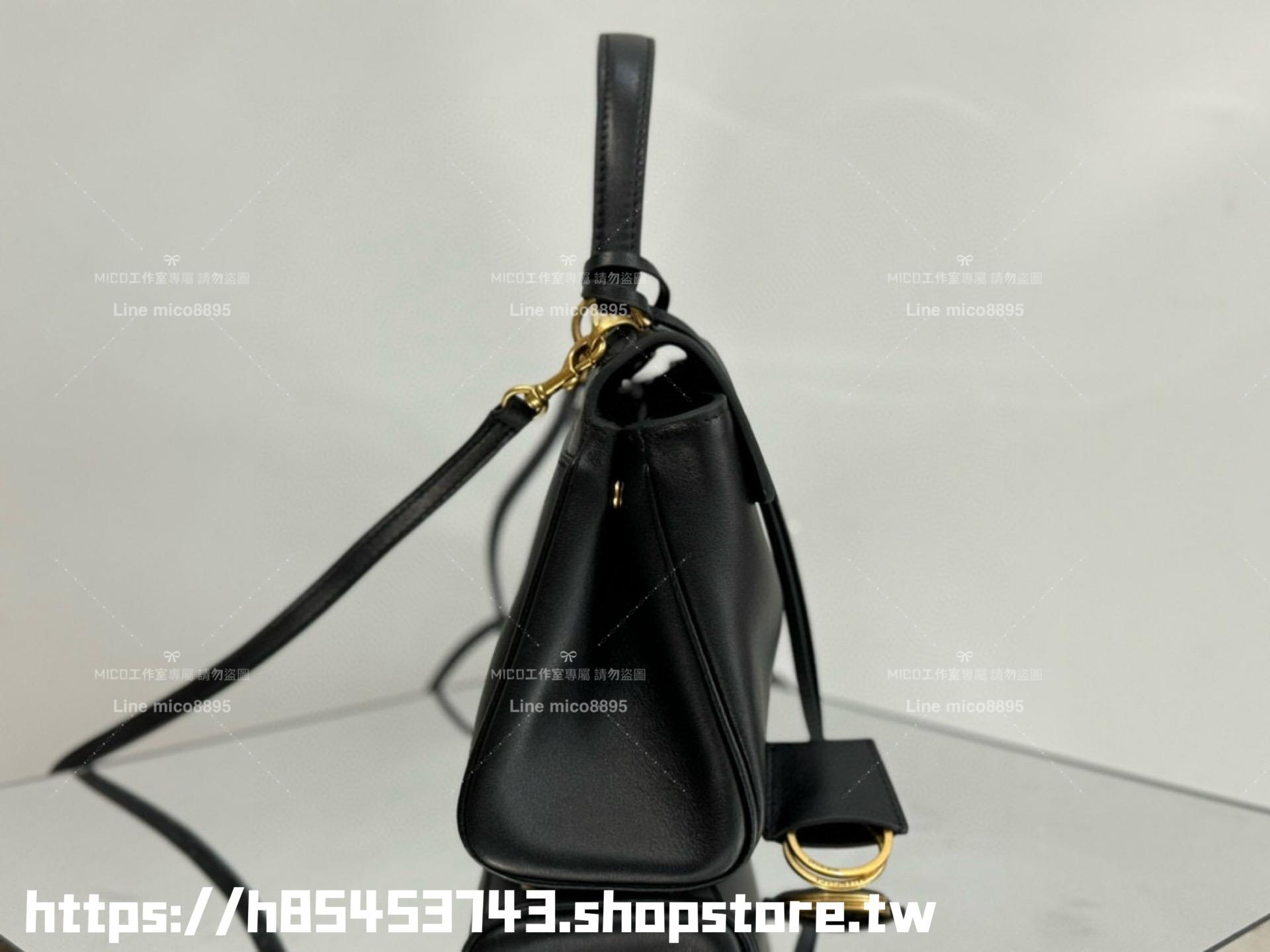 Balenciaga 巴黎世家 黑色牛皮/金釦 RODEO mini款 手提斜跨包 22cm