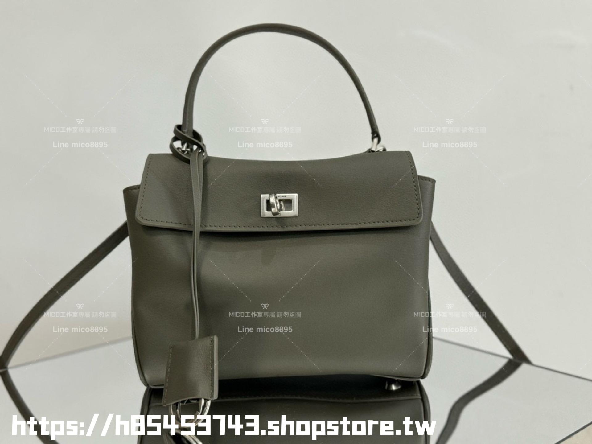 Balenciaga 巴黎世家 軍綠牛皮/銀釦 RODEO mini款 手提斜跨包 22cm