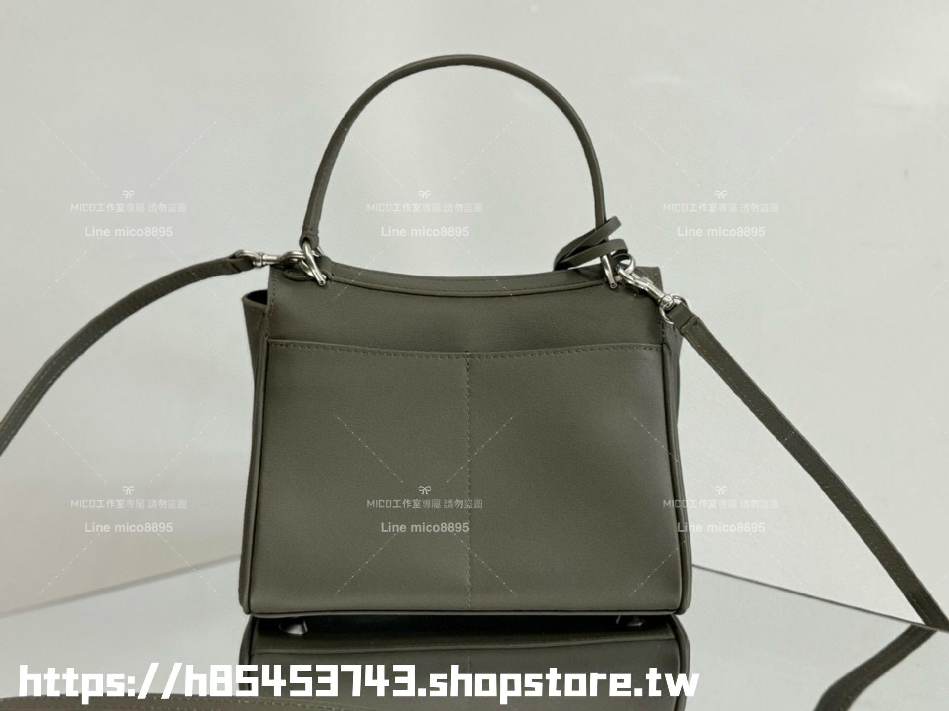 Balenciaga 巴黎世家 軍綠牛皮/銀釦 RODEO mini款 手提斜跨包 22cm