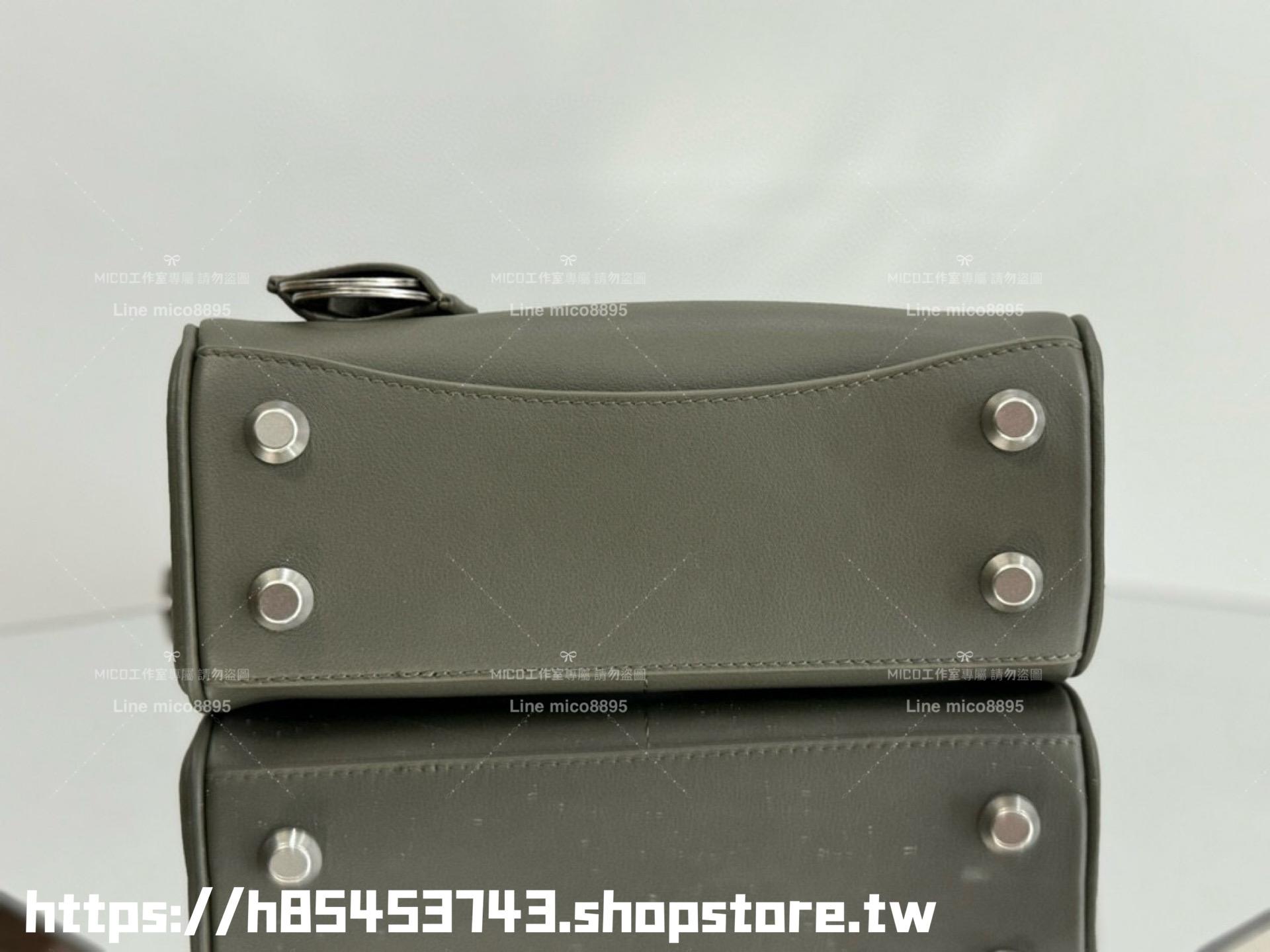 Balenciaga 巴黎世家 軍綠牛皮/銀釦 RODEO mini款 手提斜跨包 22cm