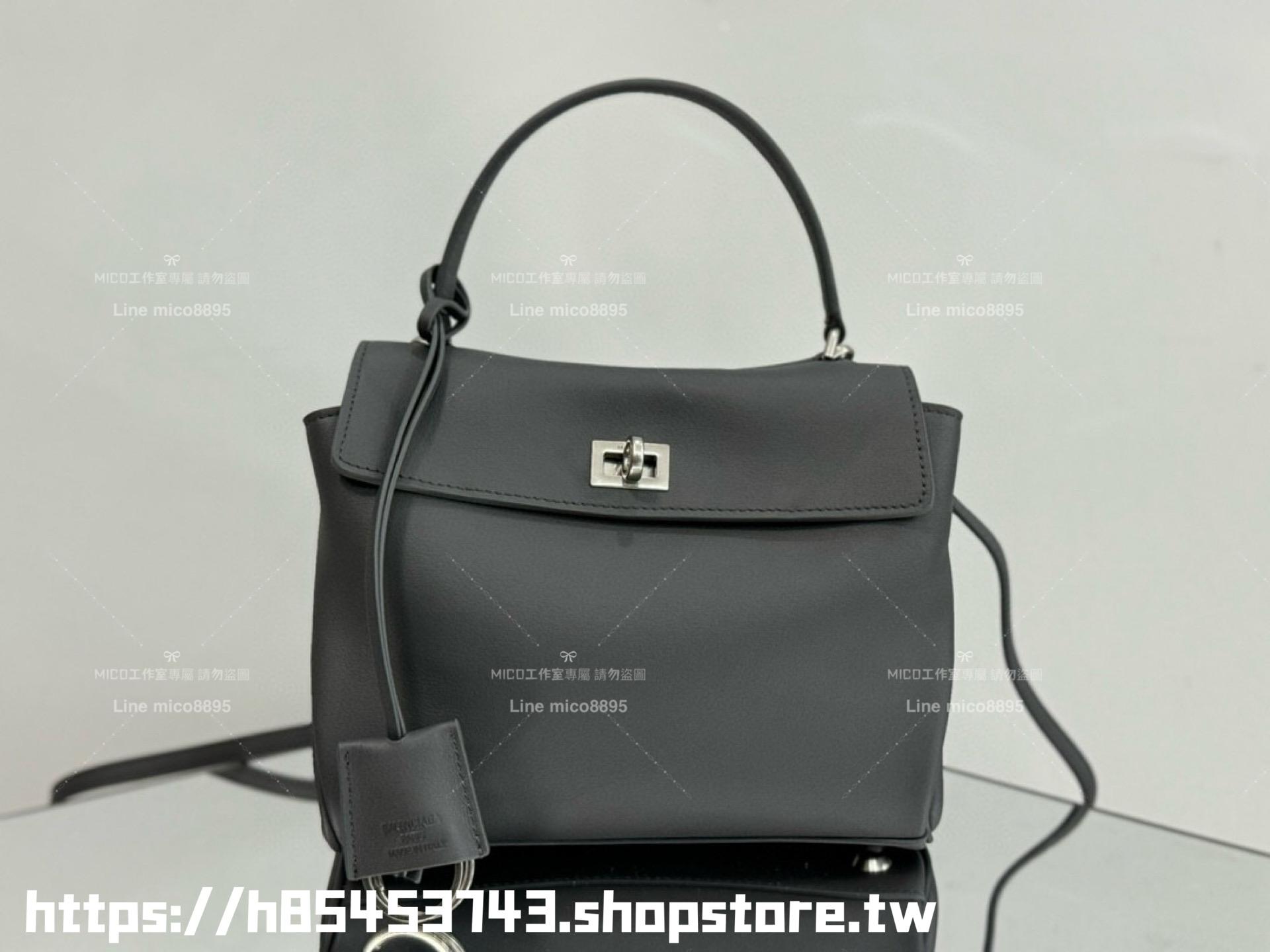 Balenciaga 巴黎世家 灰色銀釦 RODEO mini款 手提斜跨包 22cm