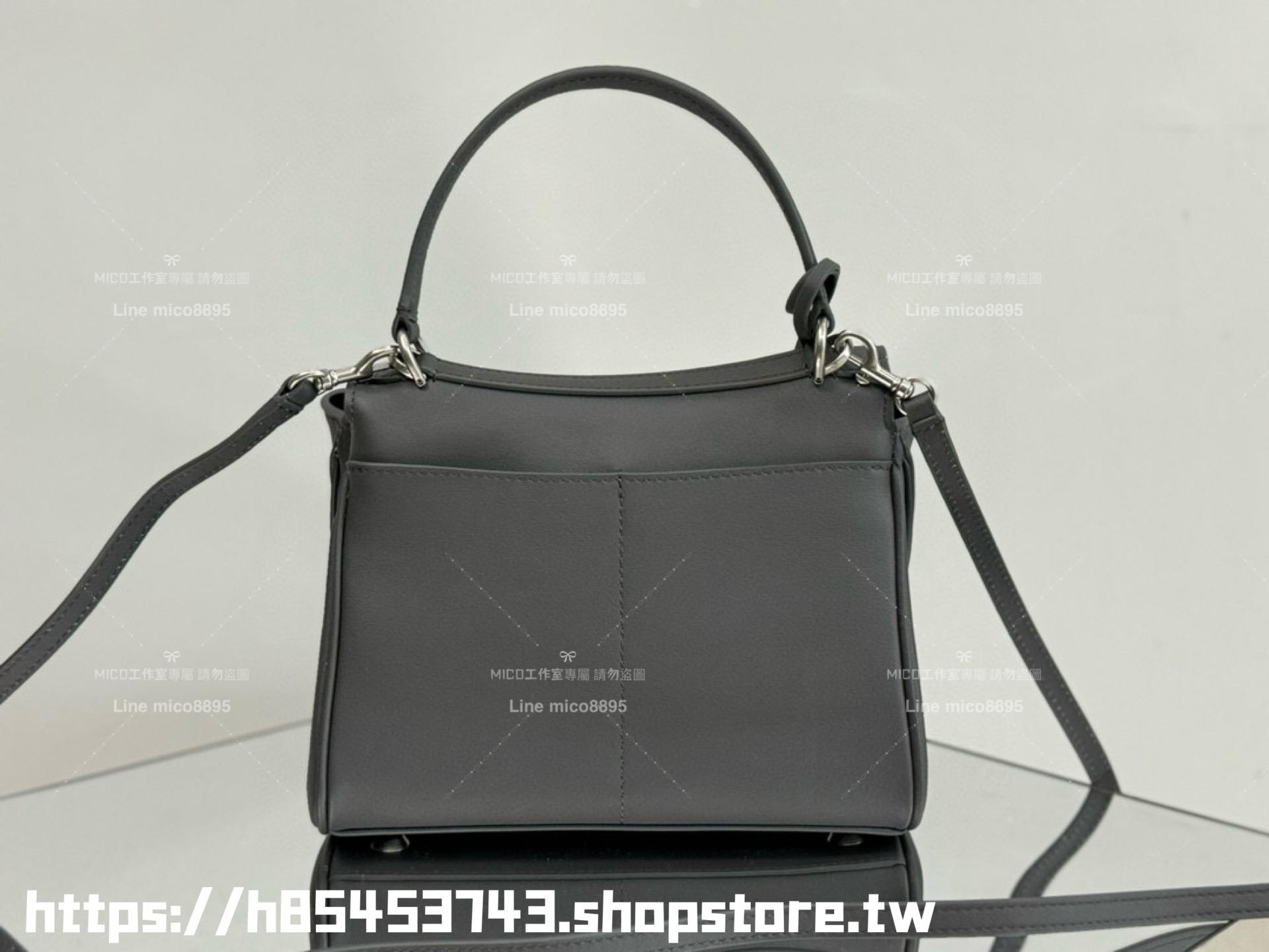 Balenciaga 巴黎世家 灰色銀釦 RODEO mini款 手提斜跨包 22cm