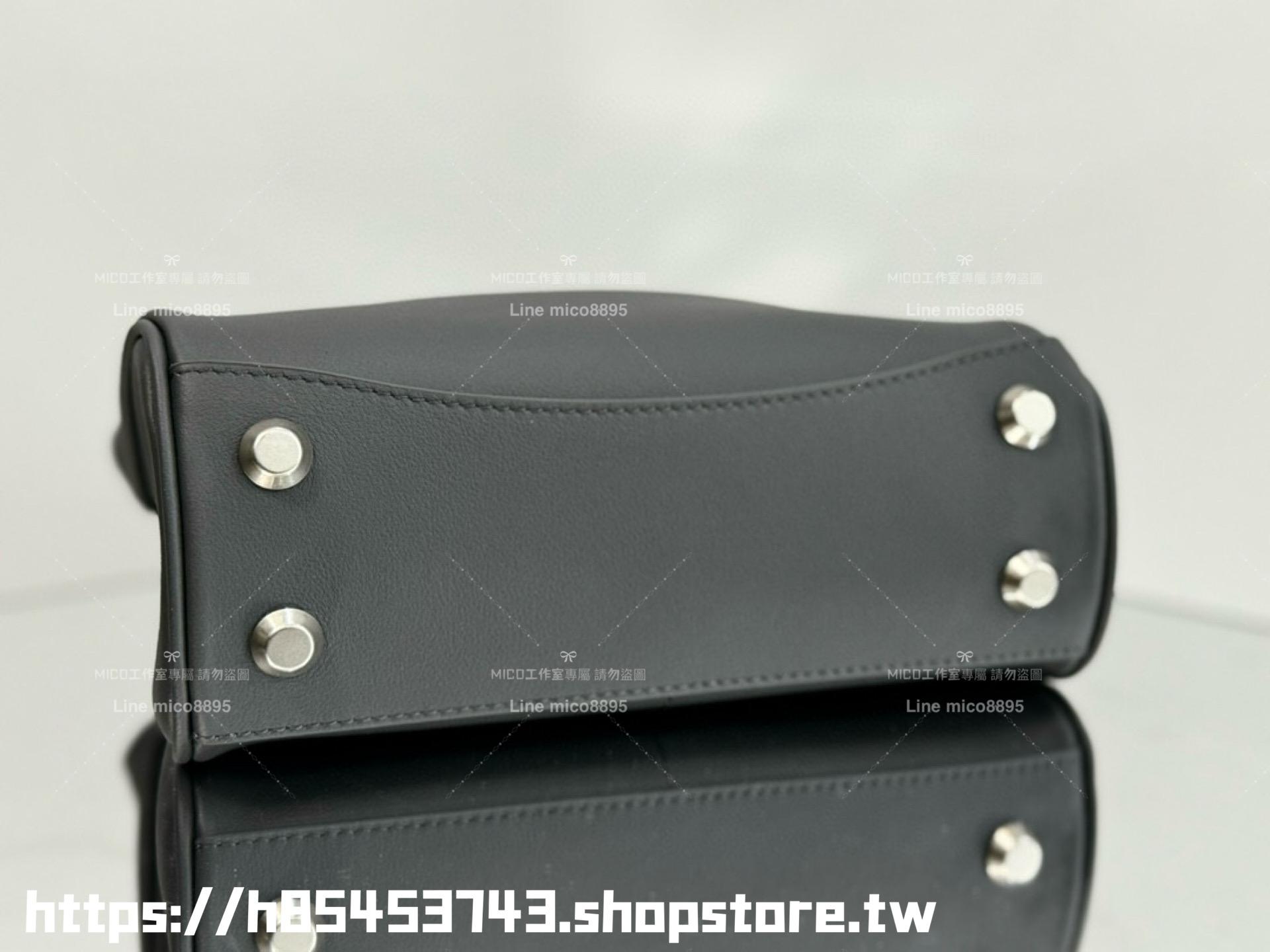 Balenciaga 巴黎世家 灰色銀釦 RODEO mini款 手提斜跨包 22cm