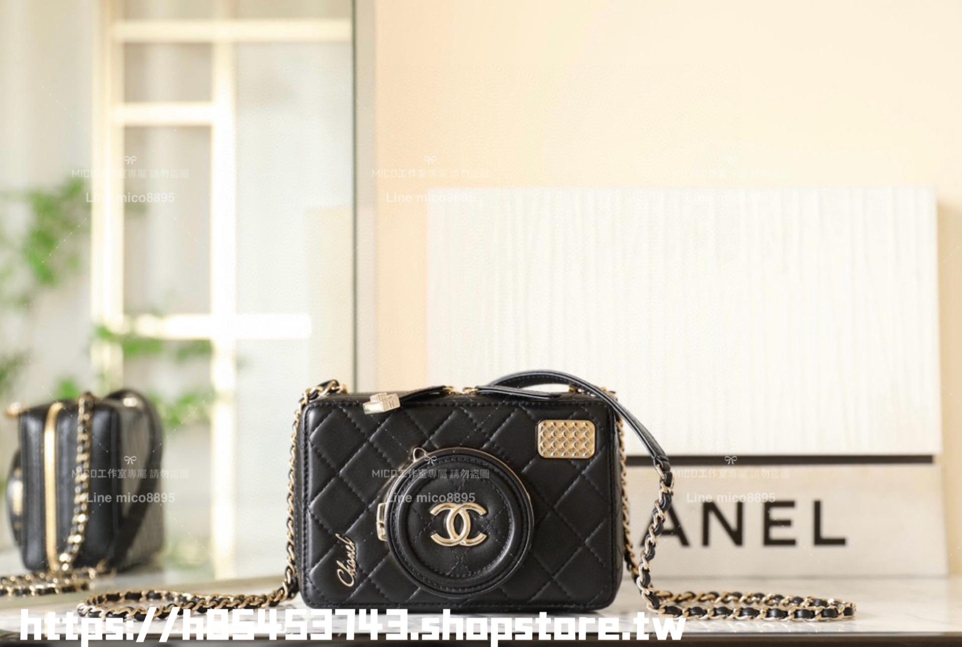 CHANEL 香奈兒 收藏級別 黑色/小羊皮 Camera bag 相機包 秀款 16cm