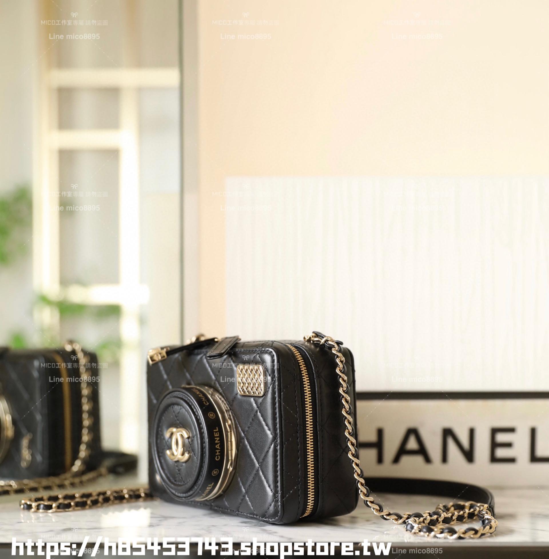 CHANEL 香奈兒 收藏級別 黑色/小羊皮 Camera bag 相機包 秀款 16cm