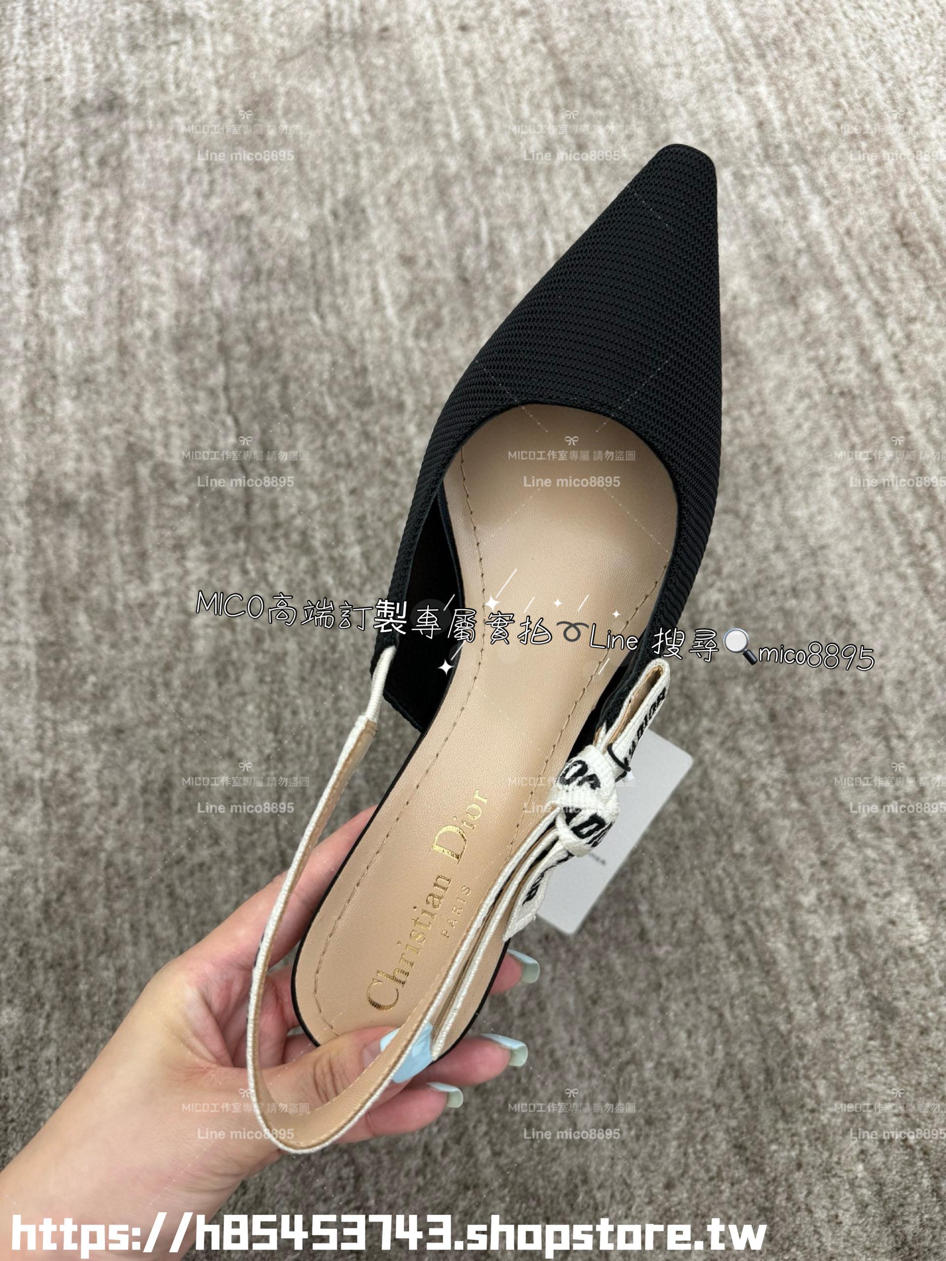 Dior 經典款 小貓跟蝴蝶鞋繫帶低跟鞋/跟鞋 4.5cm 35-40