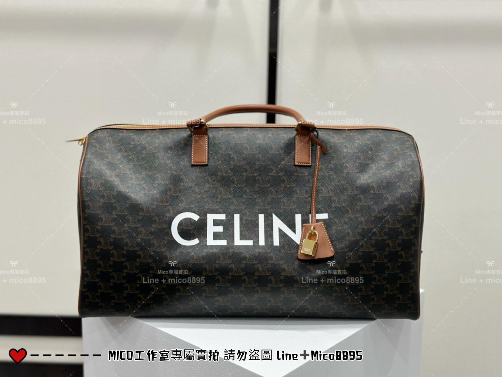 Celine 凱旋門老花 大號印花和標誌印花旅行包 手提包 50cm (體積大不配盒）