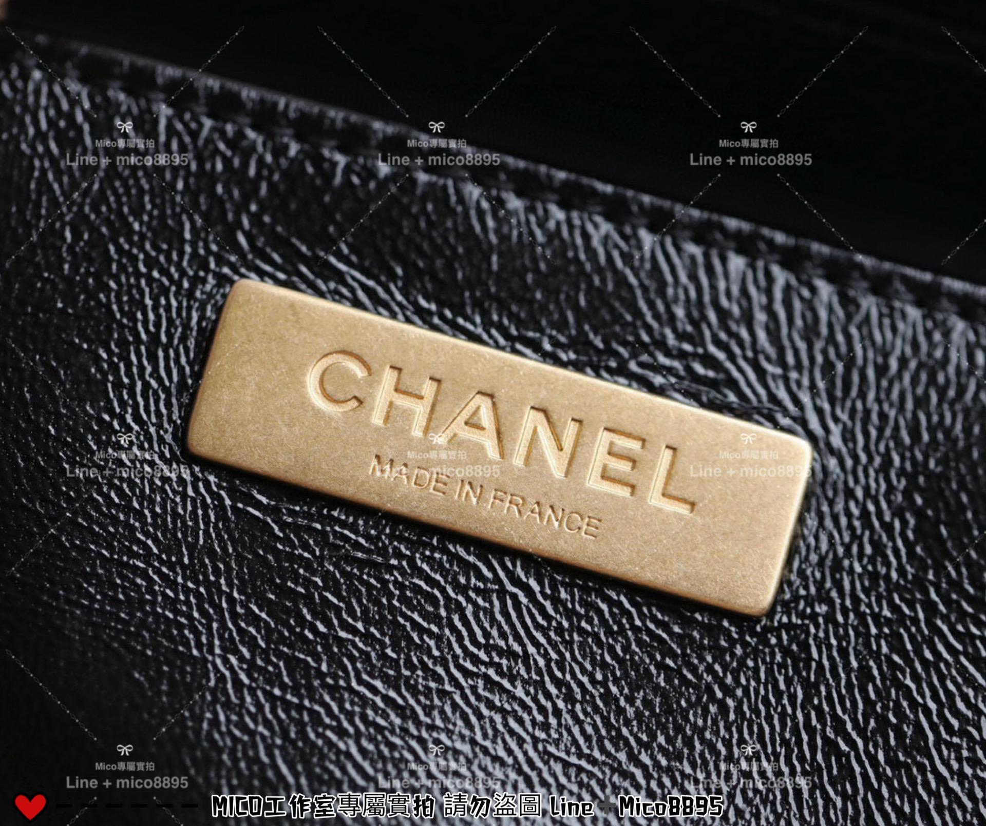 Chanel 香奈兒 24a手工坊系列 黑色/油亮羊皮 手提斜挎復古醫生包 18cm