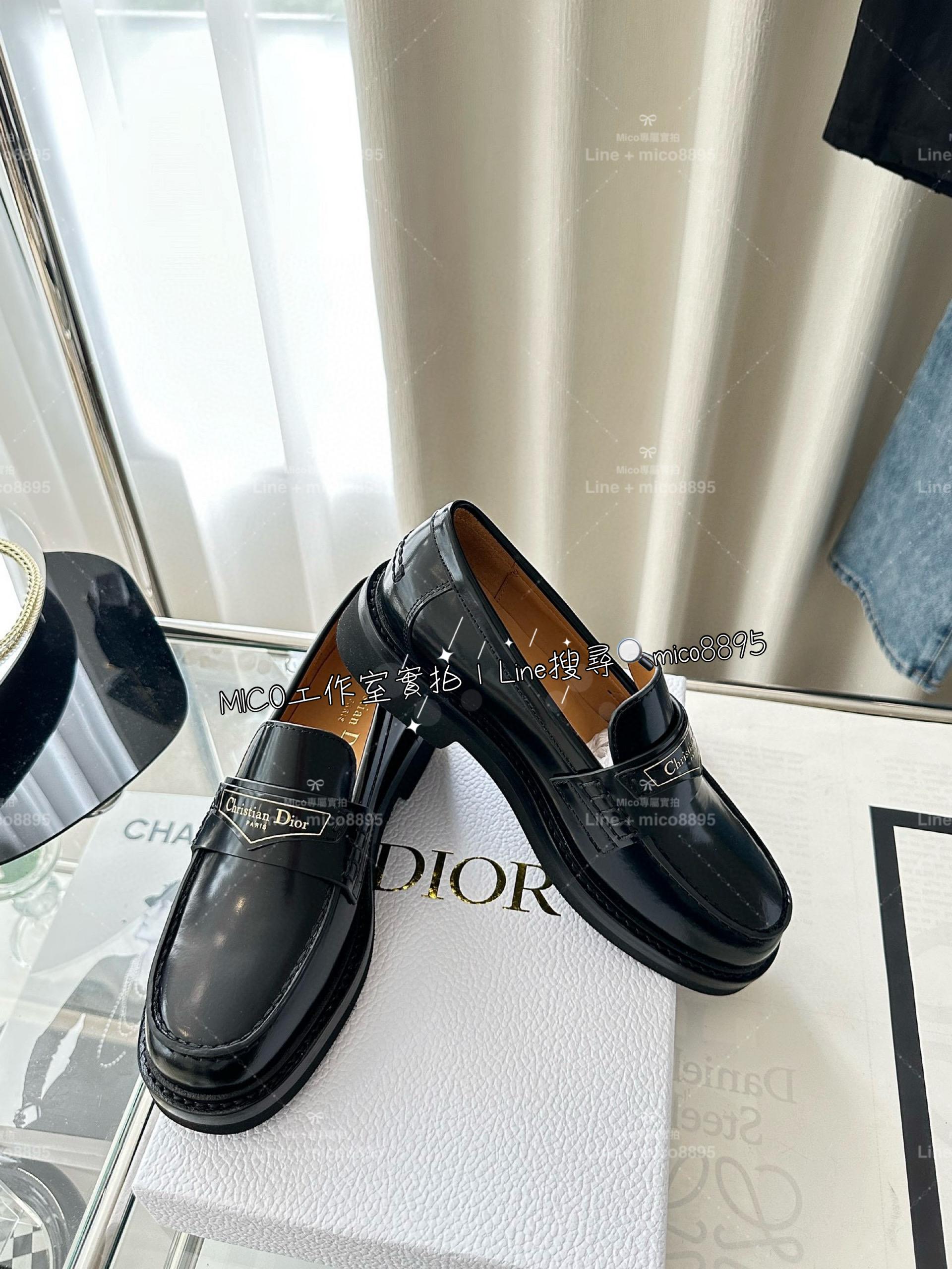 Dior 黑色款 經典boy樂福鞋 35-40