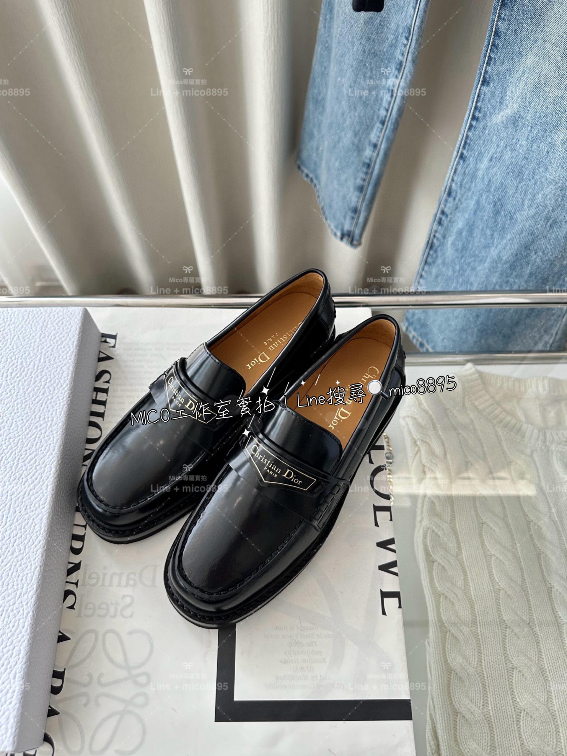 Dior 黑色款 經典boy樂福鞋 35-40