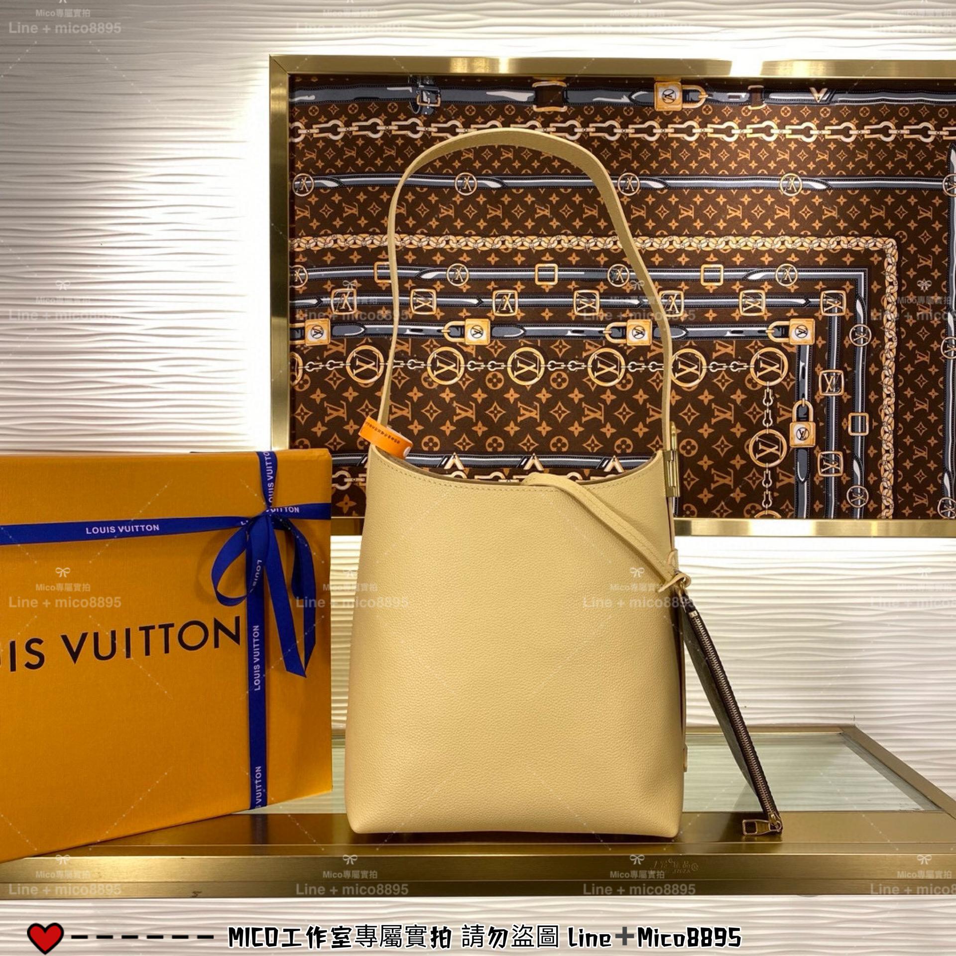 Louis Vuitton LV 【LOW KEY HOBO 鵝黃色小號手袋】 M25354棕色 25353鵝黃色 25352 黑色 