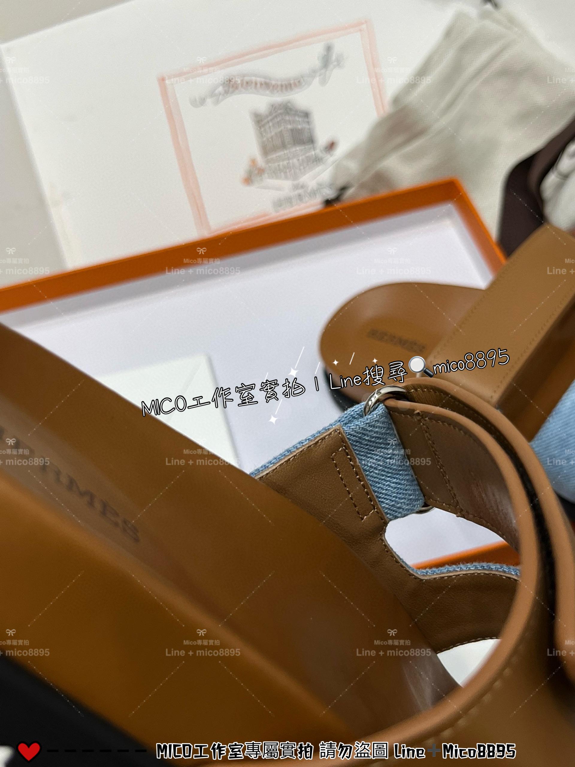 Hermes 愛馬仕｜經典款二舅拖鞋 牛仔拼皮 女鞋 35-40