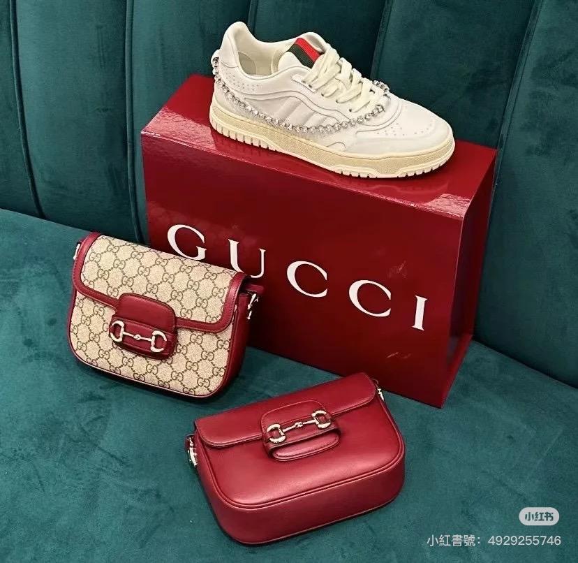 Gucci Re-Web水晶鑽鏈運動鞋/休閒鞋/小白鞋 35-40