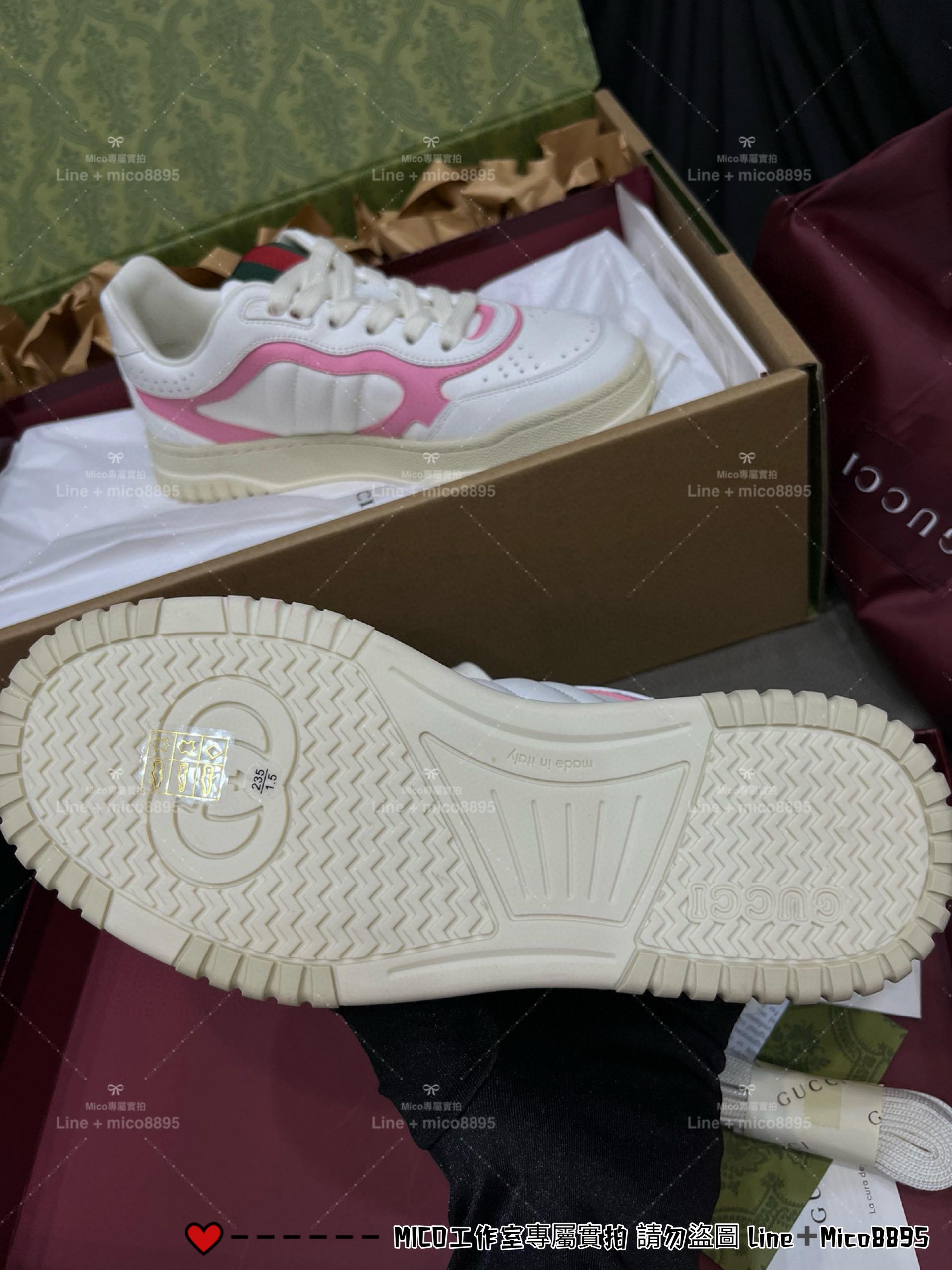 GUCCI Ancora 粉色小厚底運動鞋/女鞋 小白鞋 35-40