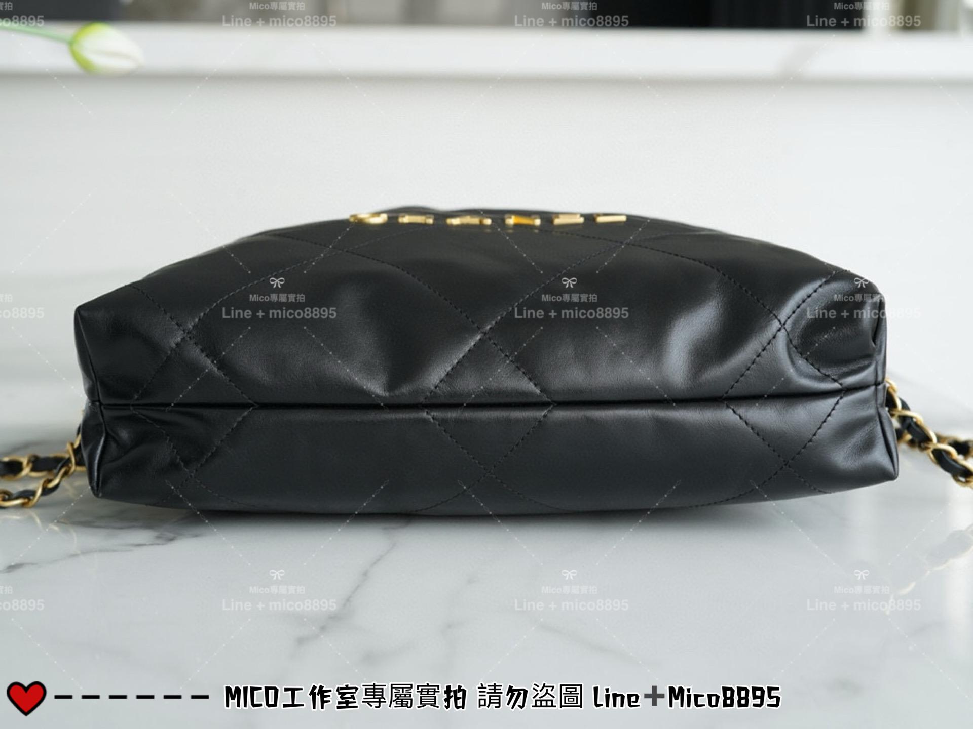 CHANEL｜Chanel 23P春夏新款 22Bag系列雙肩背 22包/小號/黑色/牛皮