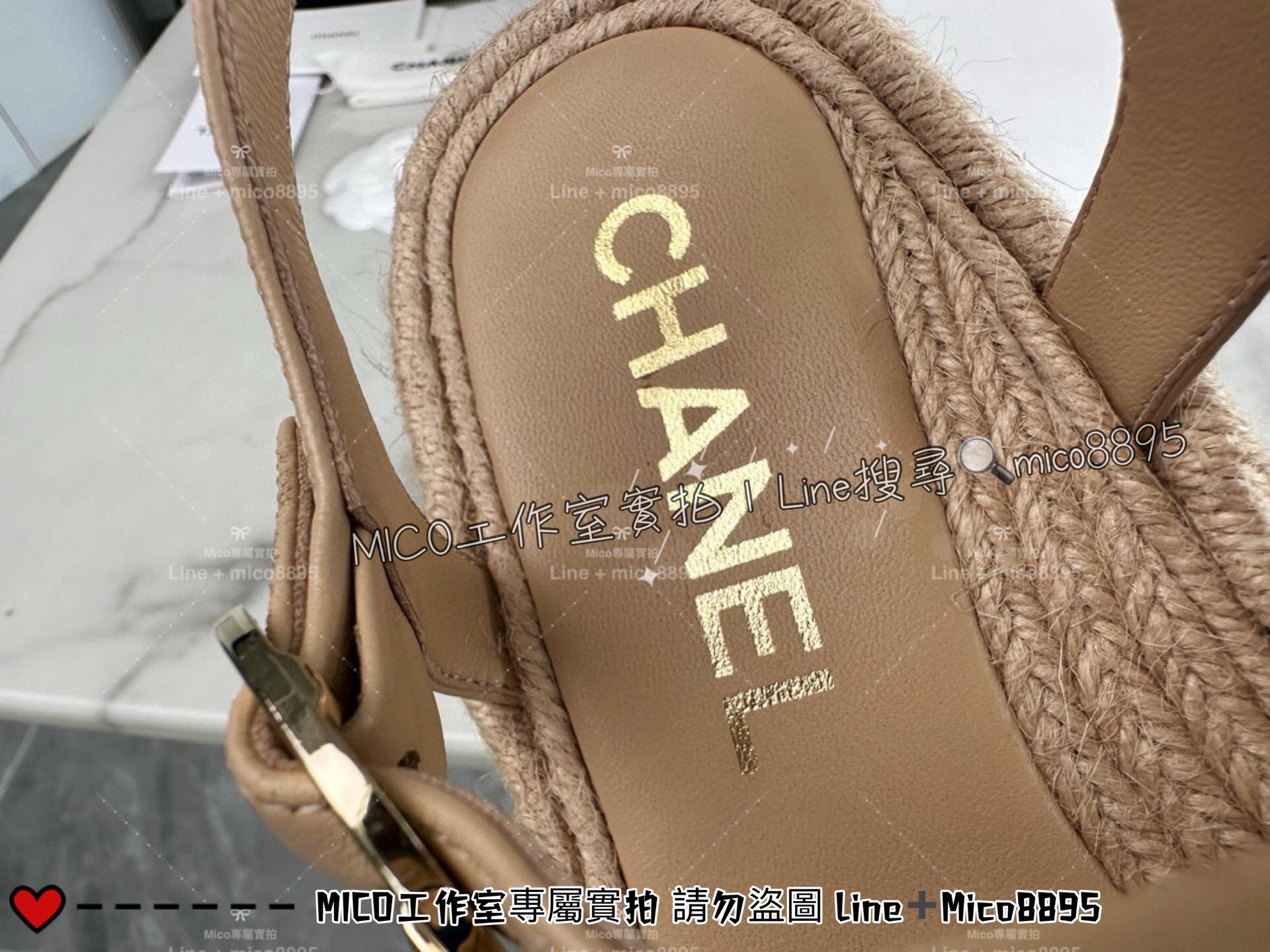 CHANEL｜24c 雙C杏色羊皮羅馬涼鞋 35-39