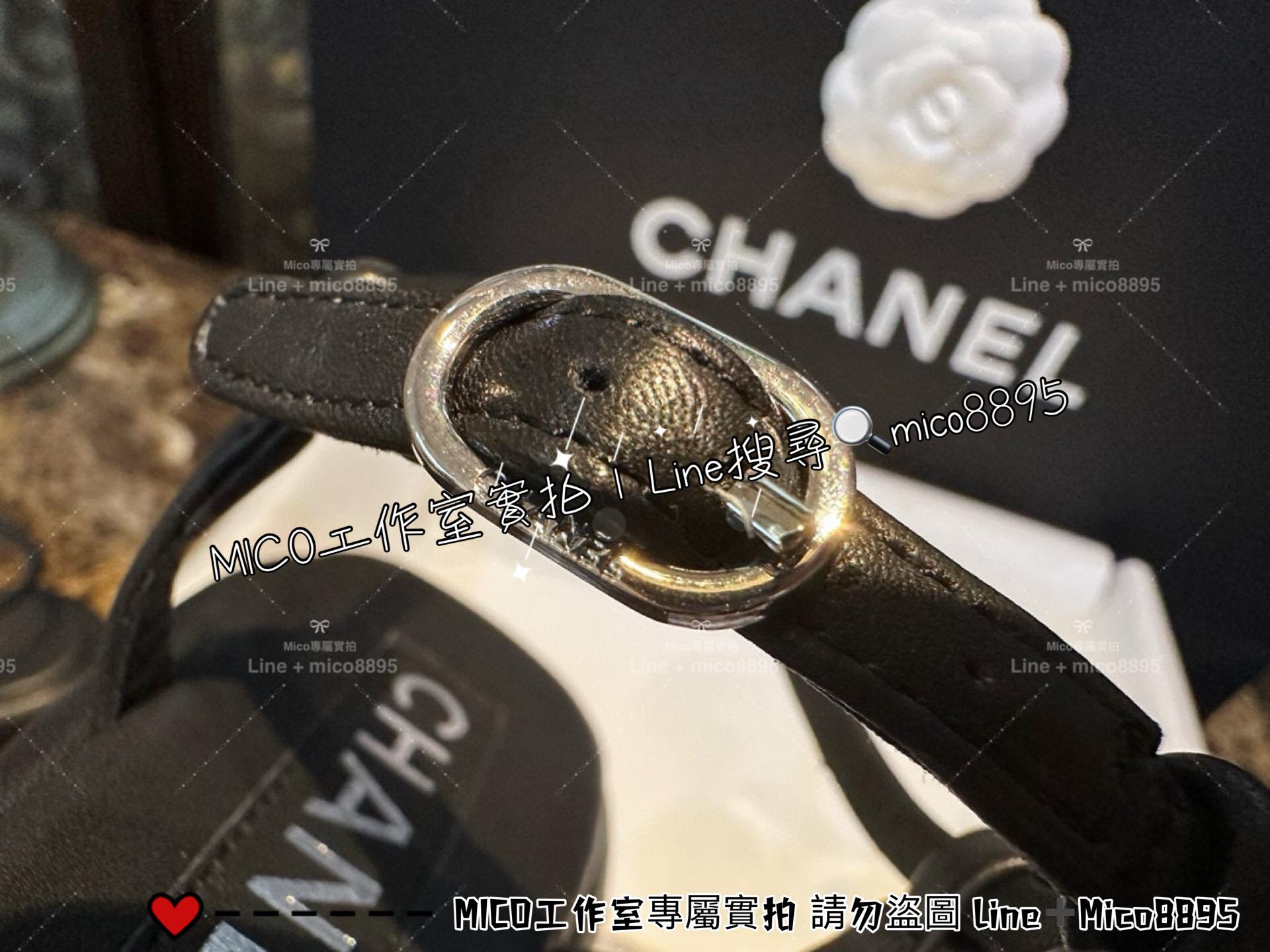 CHANEL｜24c 全平底雙C水鑽夾腳涼鞋/女鞋 35-40