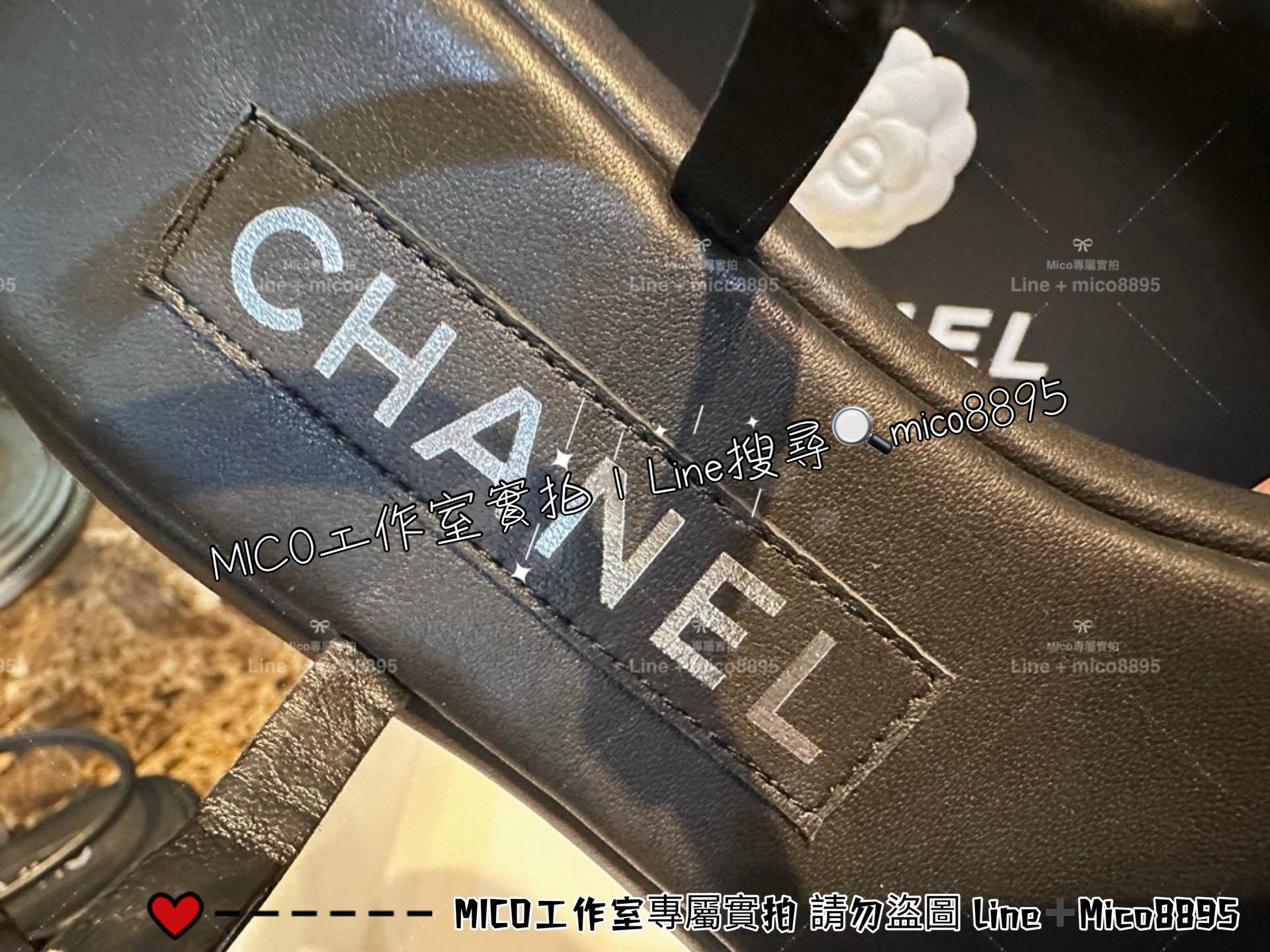 CHANEL｜24c 全平底雙C水鑽夾腳涼鞋/女鞋 35-40