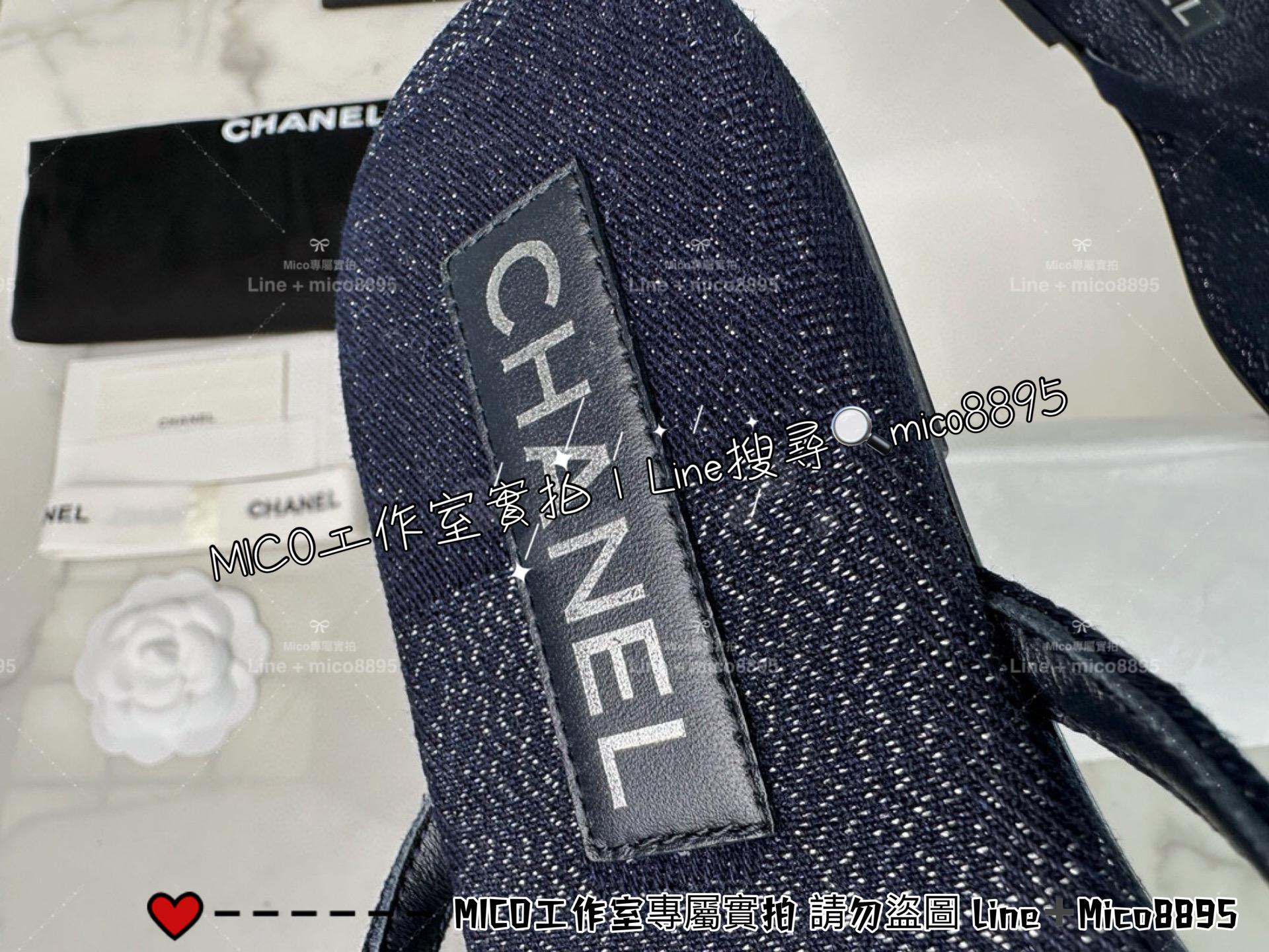 CHANEL｜24s 扎染牛仔夾腳人字拖鞋/夾腳涼鞋 拖鞋/女鞋 35-40