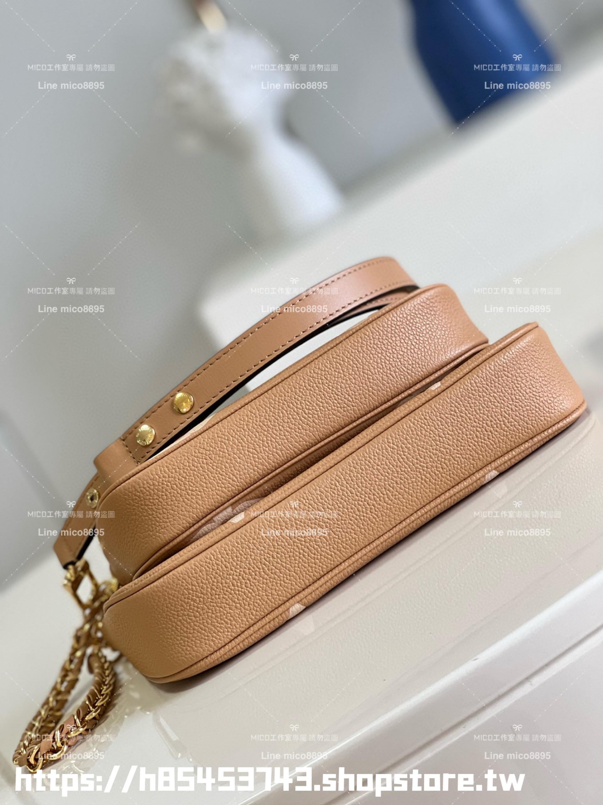 LV m45983 奶茶色絲印 Multi MULTI POCHETTE ACCESSOIRES 四合一麻將包 多種背法 24cm