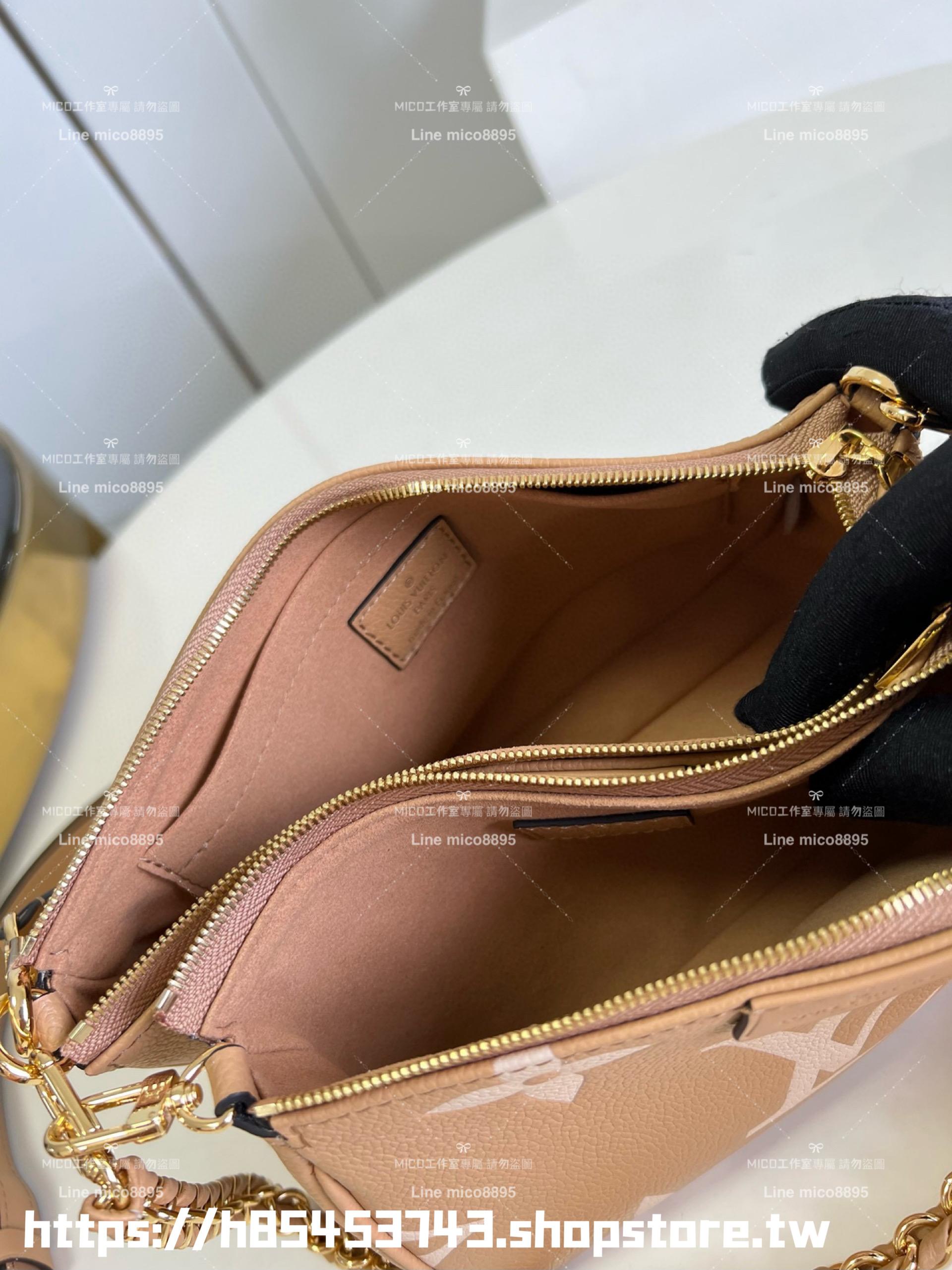 LV m45983 奶茶色絲印 Multi MULTI POCHETTE ACCESSOIRES 四合一麻將包 多種背法 24cm