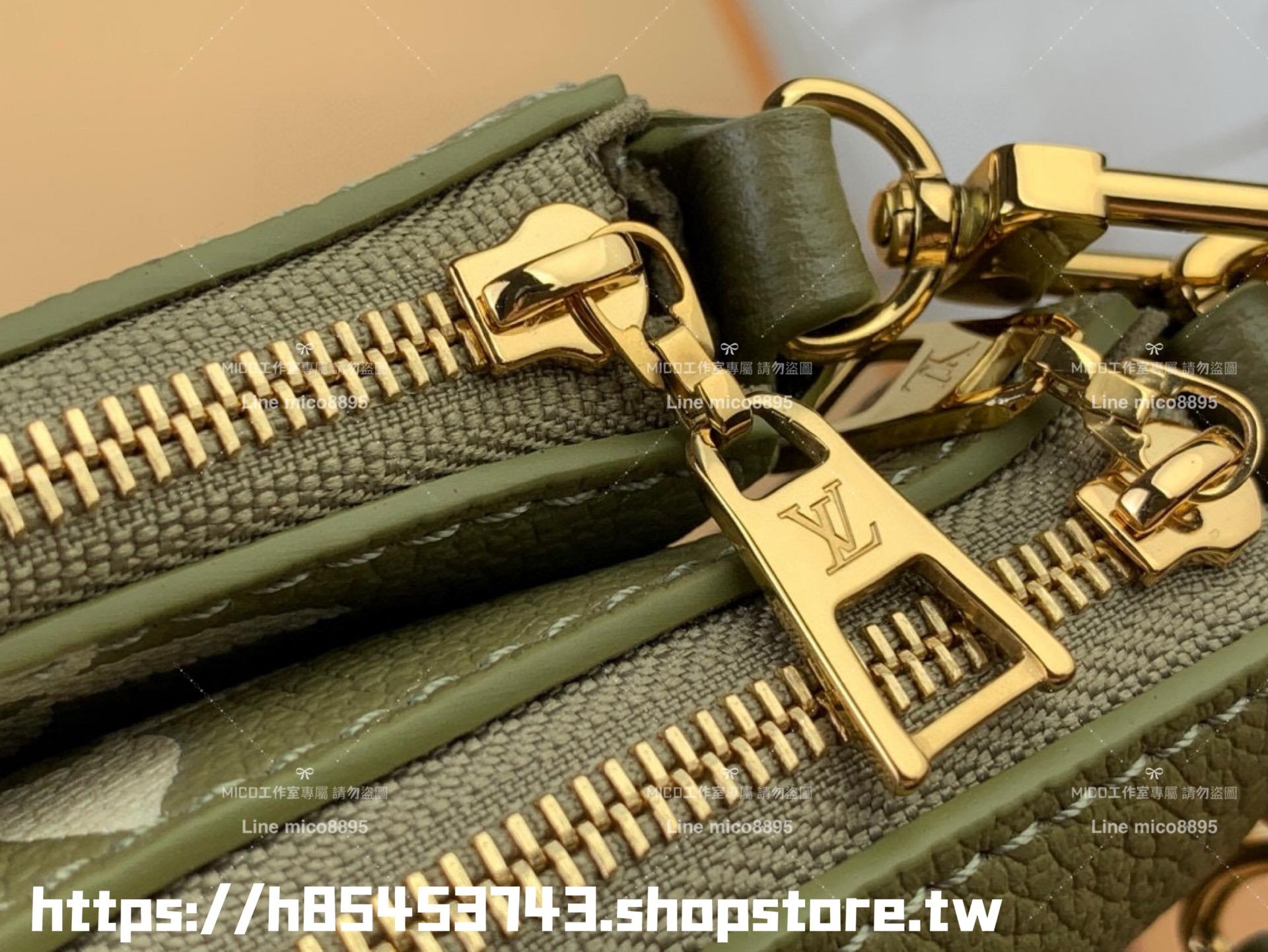 LV m22670 卡其綠絲印 Multi MULTI POCHETTE ACCESSOIRES 四合一麻將包 多種背法 24cm