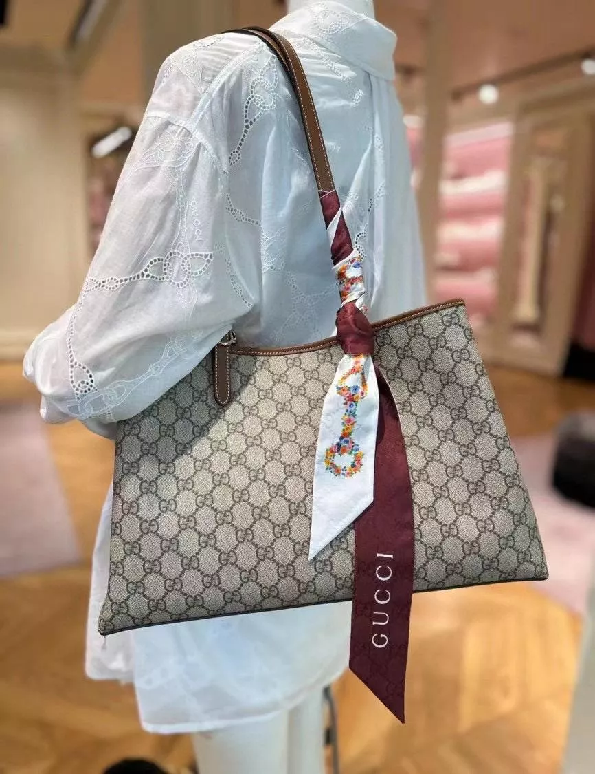 GUCCI 早秋新款 Ophidia大號購物袋 托特包 通勤好用 尺寸:W38xH25.5x15cm