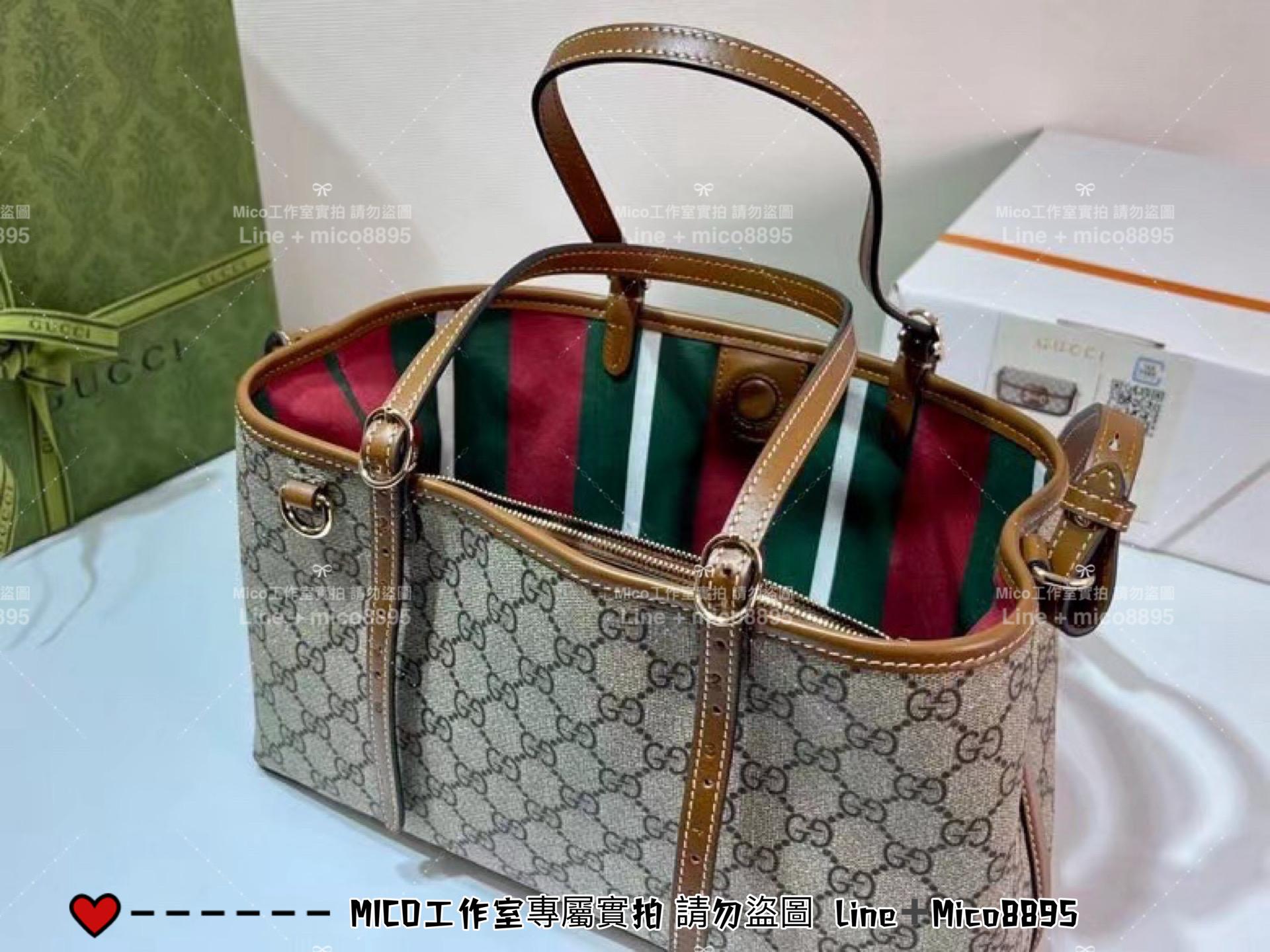 GUCCI 早秋新款 Ophidia小號購物袋 托特包 通勤好用 尺寸:W31xH18x11cm