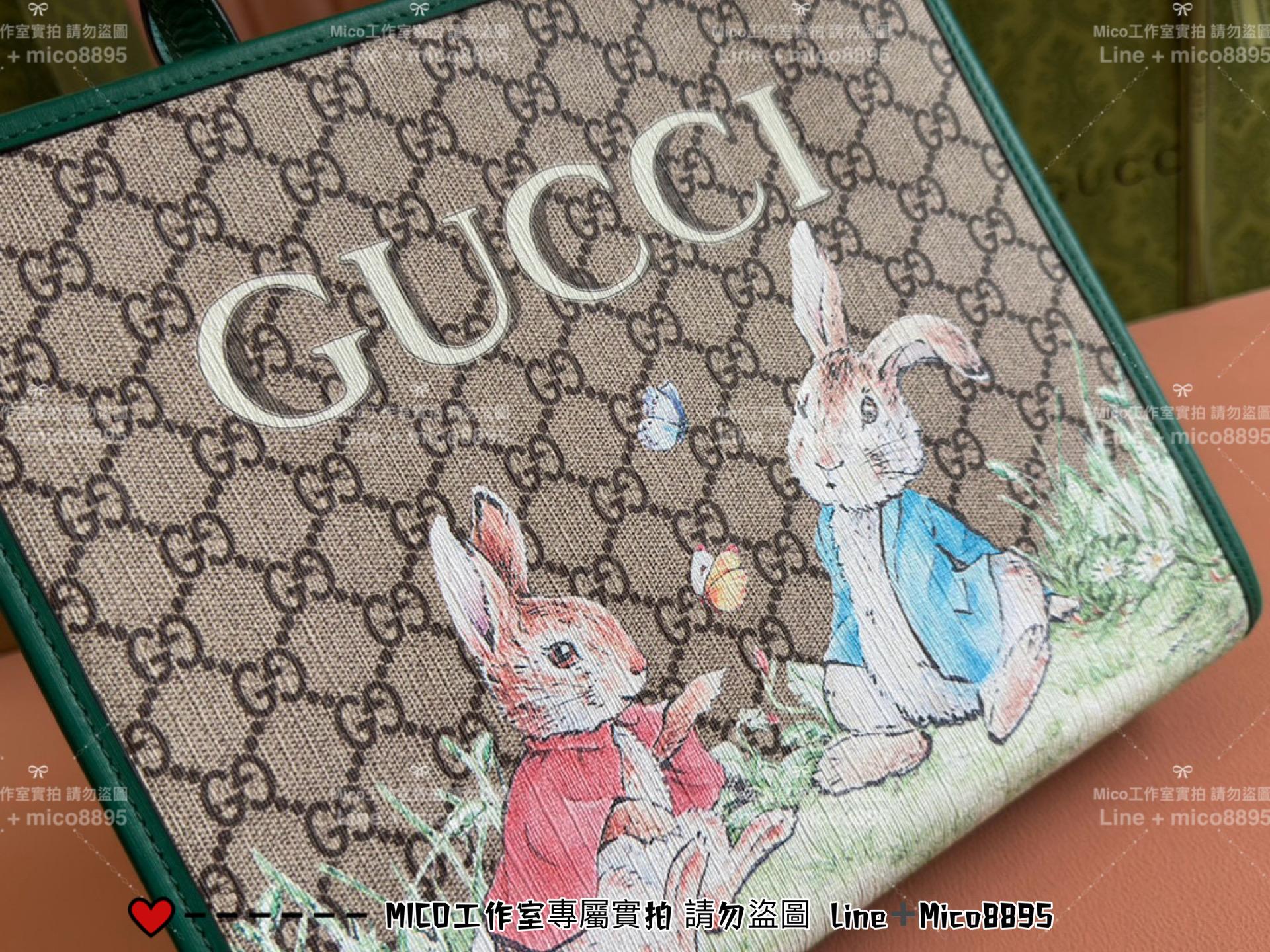 GUCCI 24S 插畫家聯名兒童包系列 兔子款 手提包 28.5cm