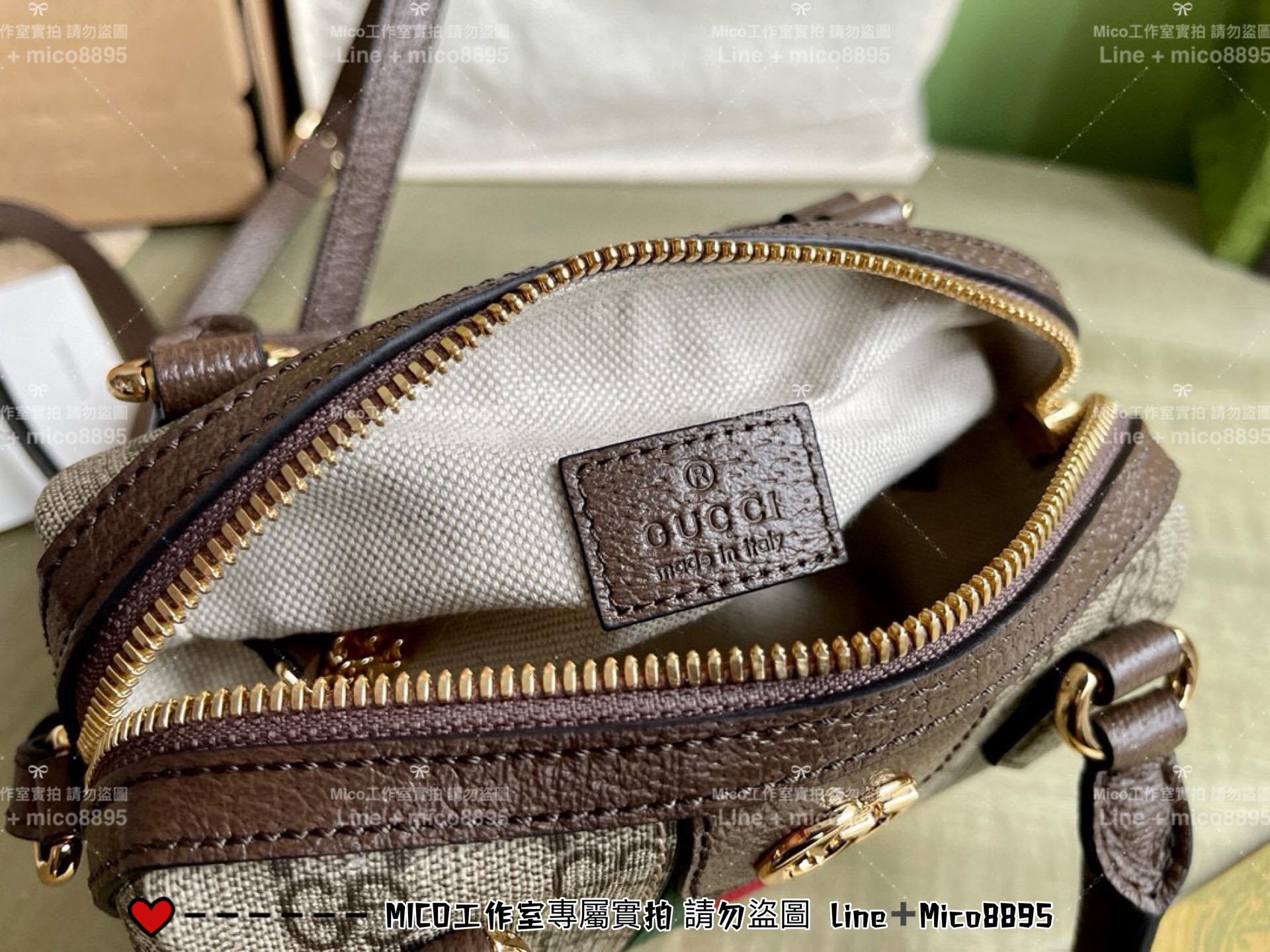 GUCCI 迷你波士頓包/枕頭包 Ophidia 搭配可拆式肩帶 16cm