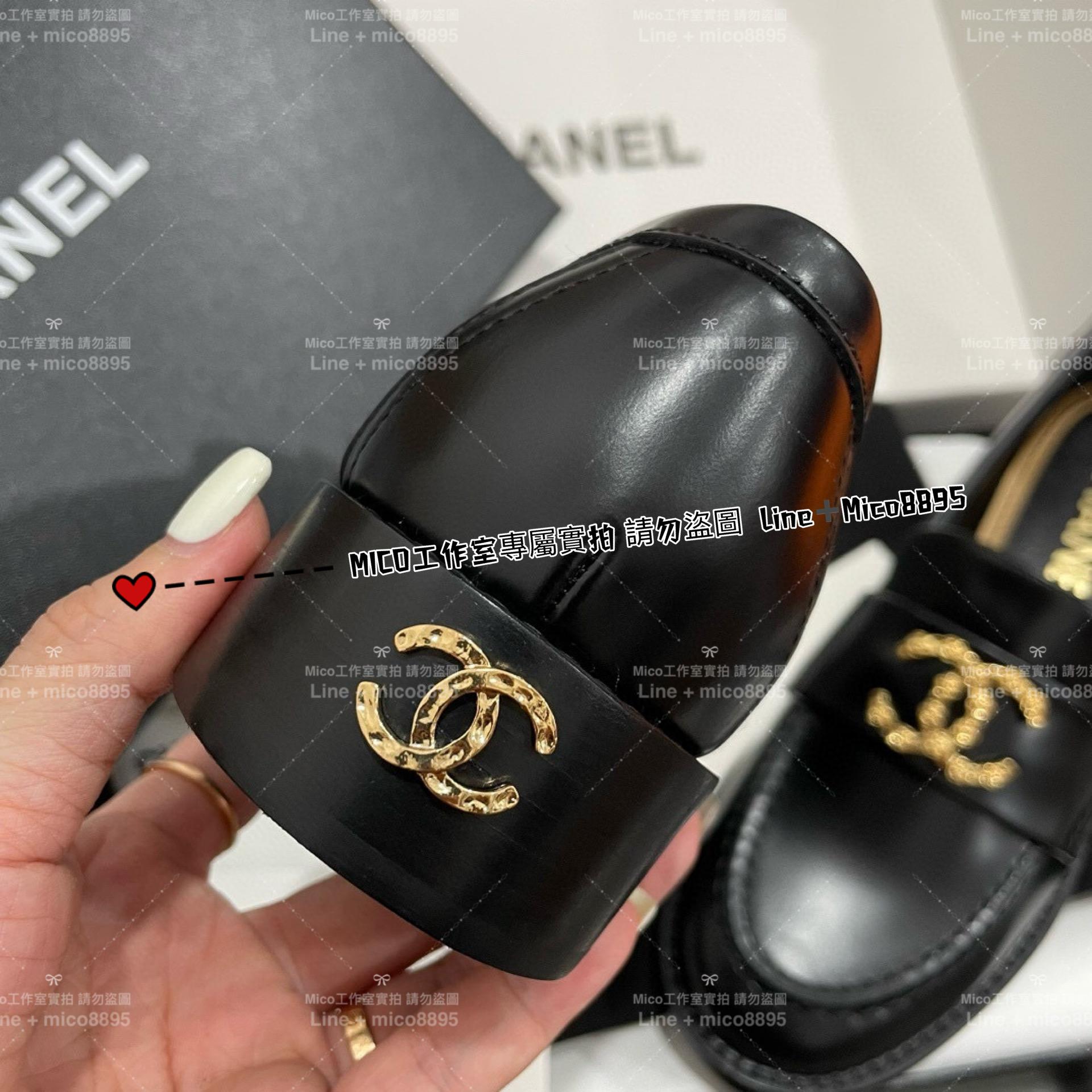 Chanel 山茶花雙C造型金屬釦樂福鞋 女鞋 35-40