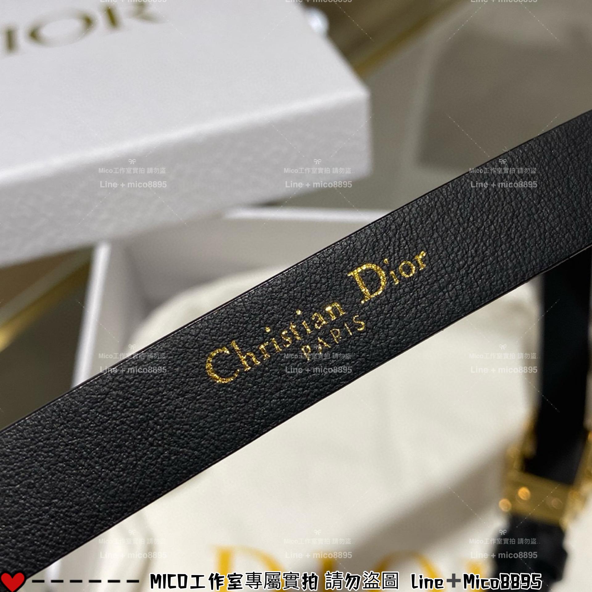 Dior 金釦long細腰帶/皮帶 寬1.8cm