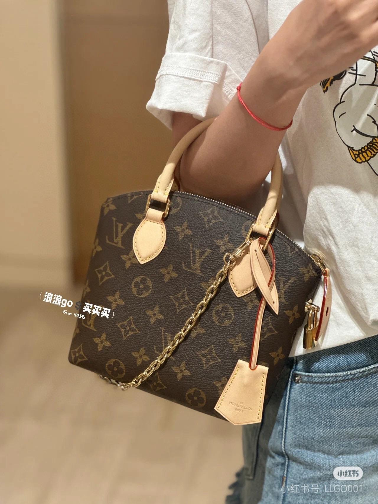 Lv M12019 老花Lockit BB手袋 手提包 15*19cm