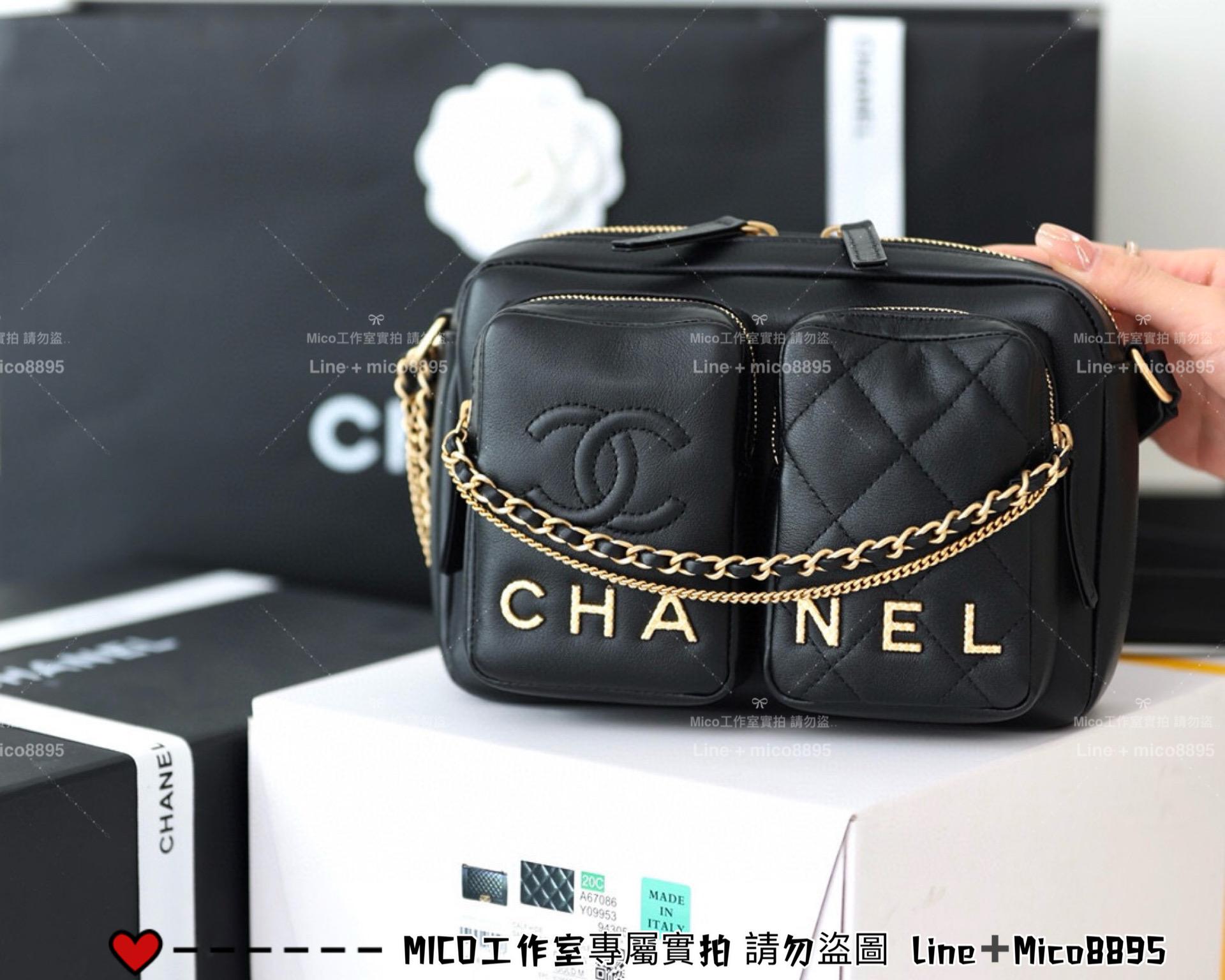 CHANEL 22s早春款 牛皮/真皮 炸藥包/郵差包/斜挎包 20cm