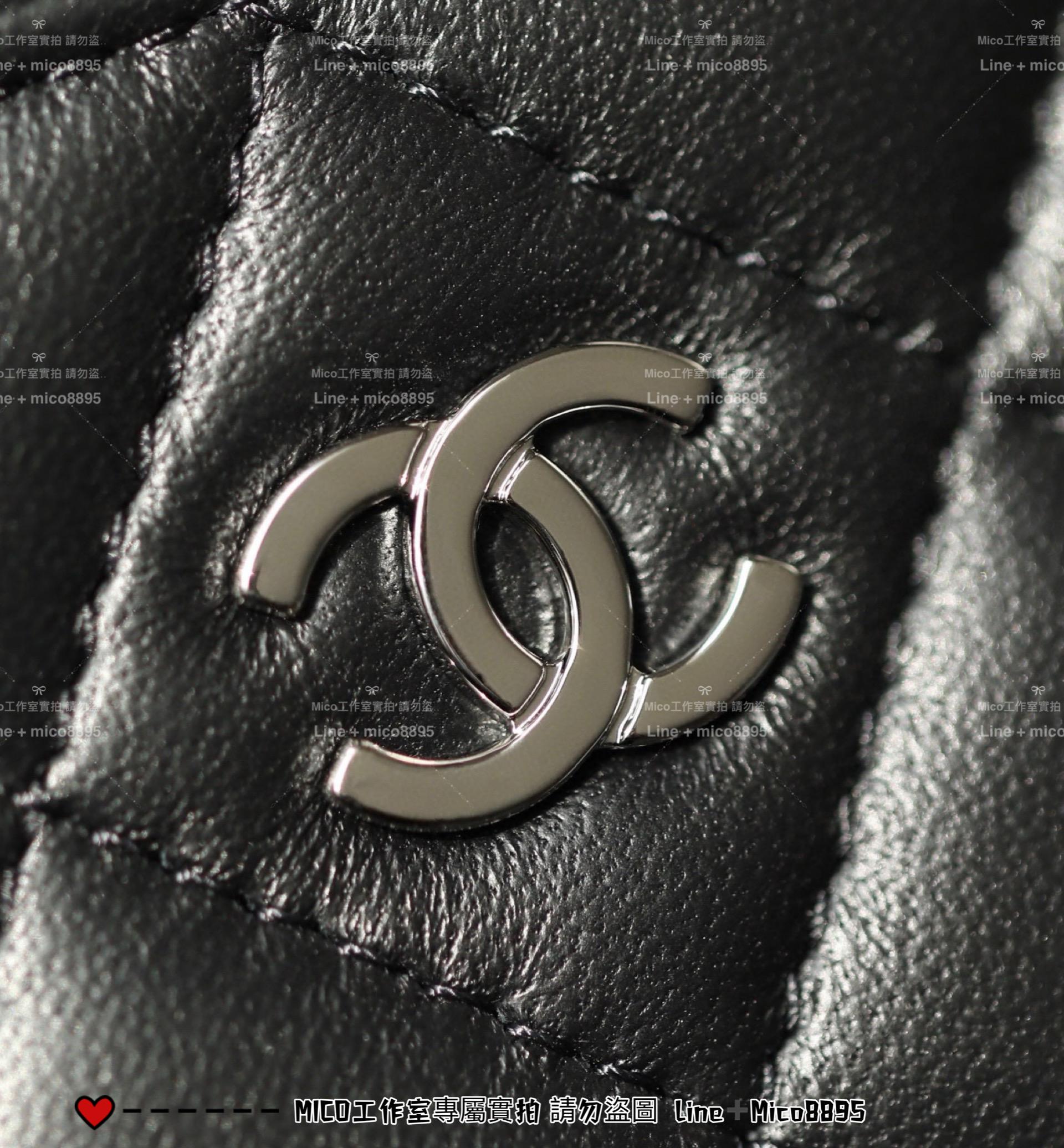 Chanel 小羊皮/銀釦 菱格紋 Cardholder 卡包 卡套